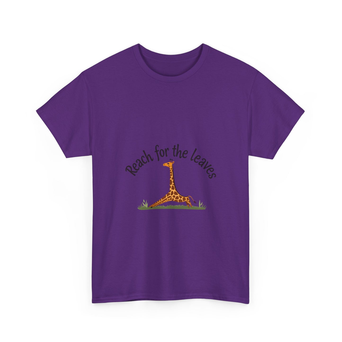 Adorable Giraffe Graphics Tee - Reach for the Leaves, Gift for Animal Lovers, Eco-Friendly Fashion, Kids & Adults, Casual Wear