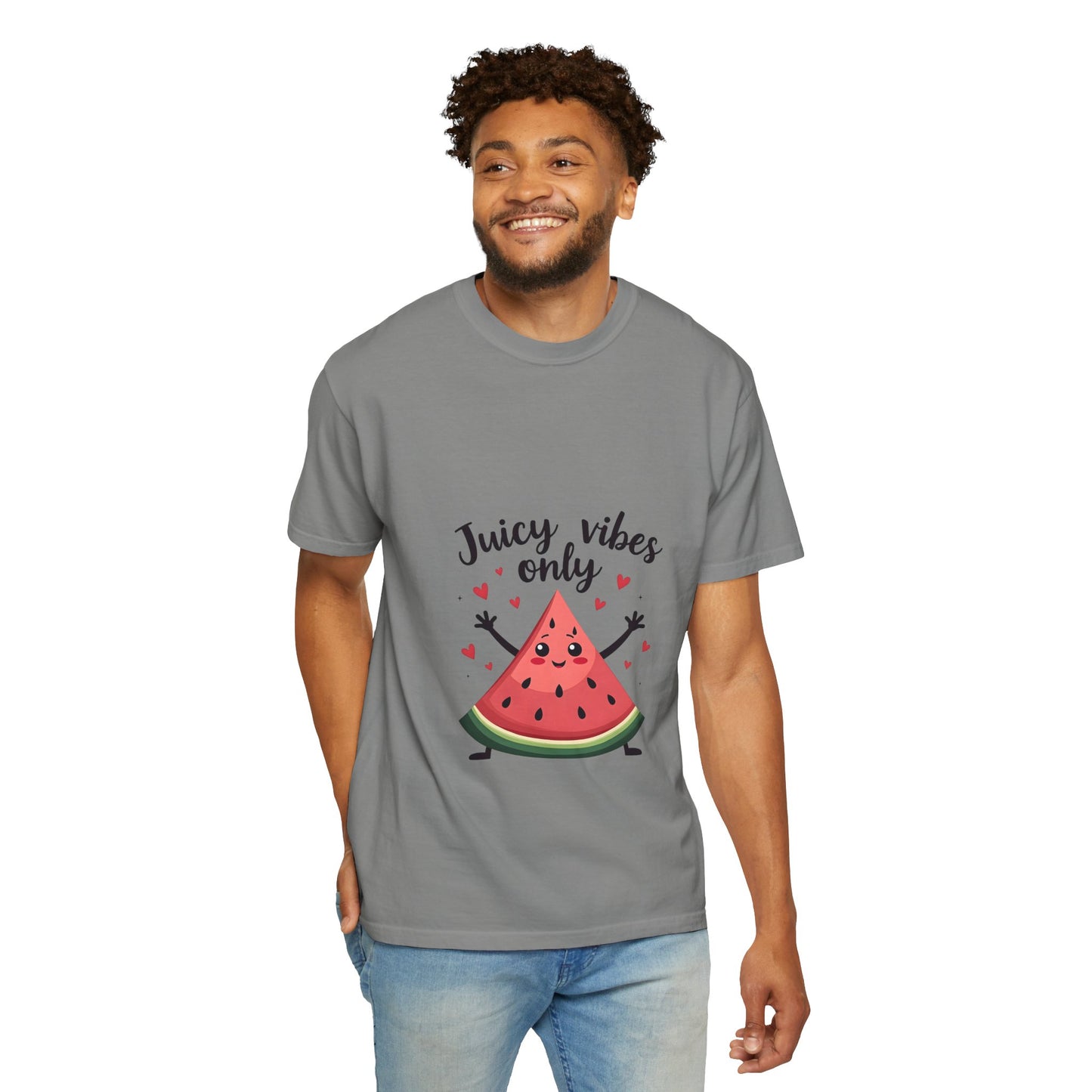 Juicy Vibes Only T-Shirt, Fun Summer Tee, Cute Gift for Friends, Watermelon Design, Casual Everyday Wear, Beach Day Apparel