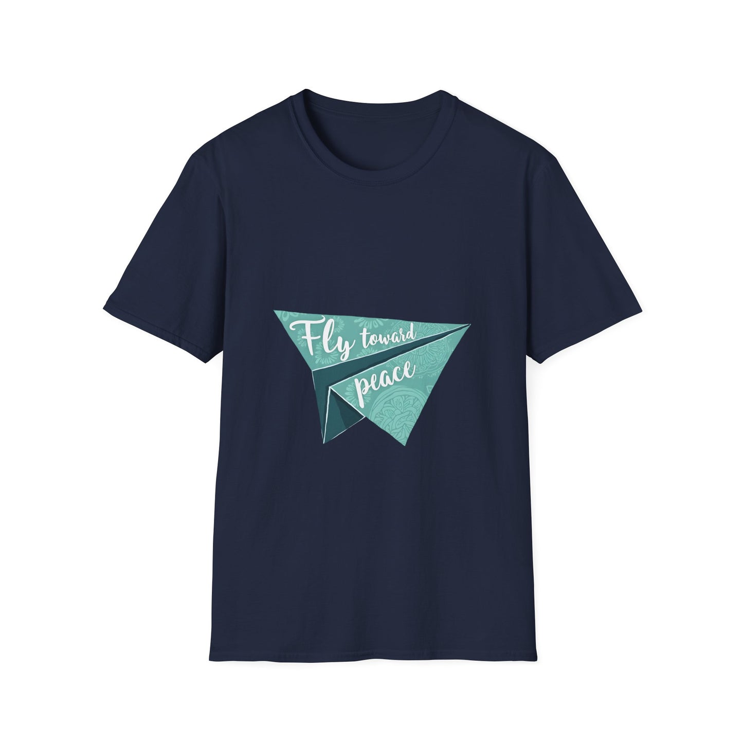 Peaceful Paper Airplane T-Shirt, Inspirational Tee, Unisex Shirt, Gift for Dreamers, Casual Wear, Encouragement Apparel