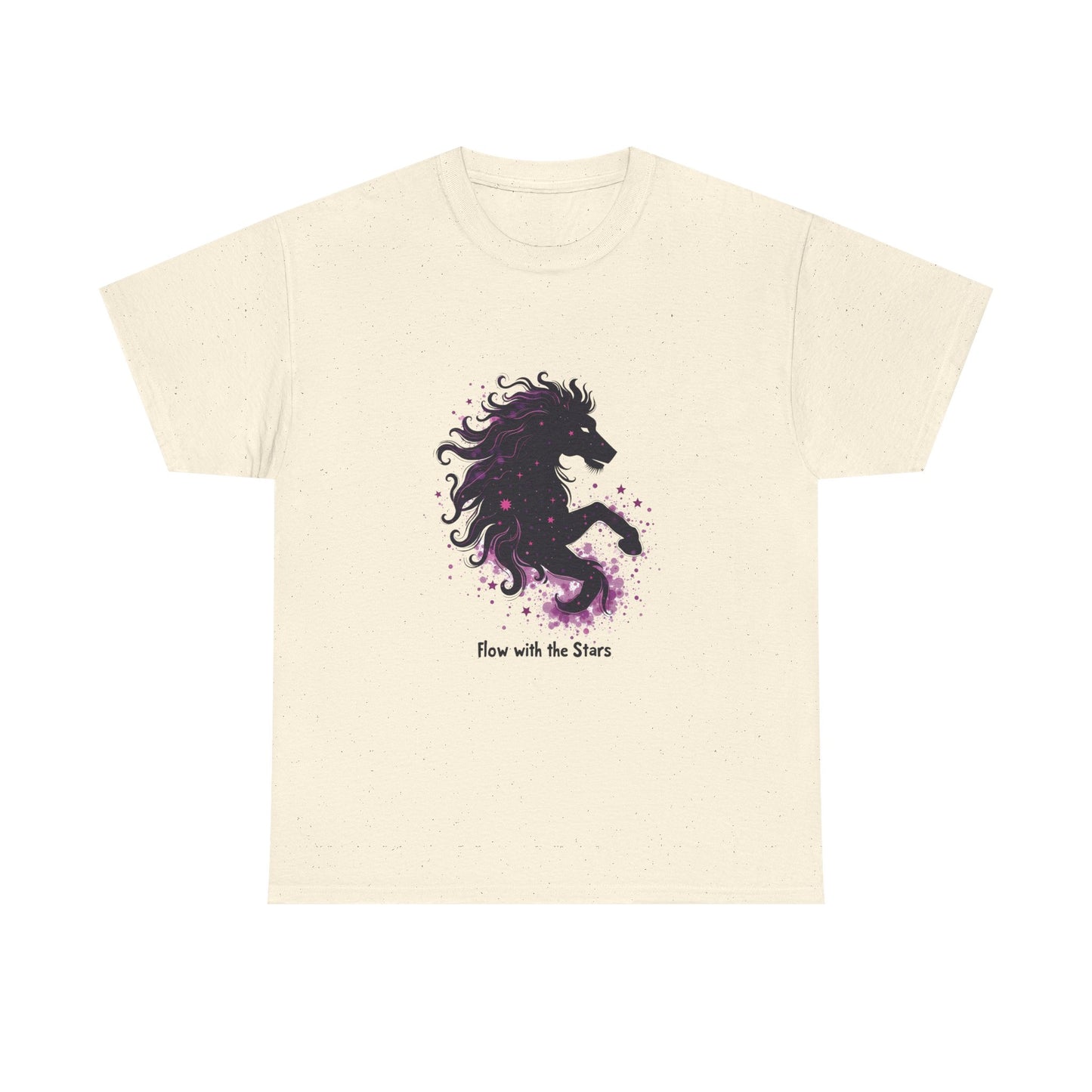 Flow with the Stars Unisex Heavy Cotton Tee - Celestial Horse Design