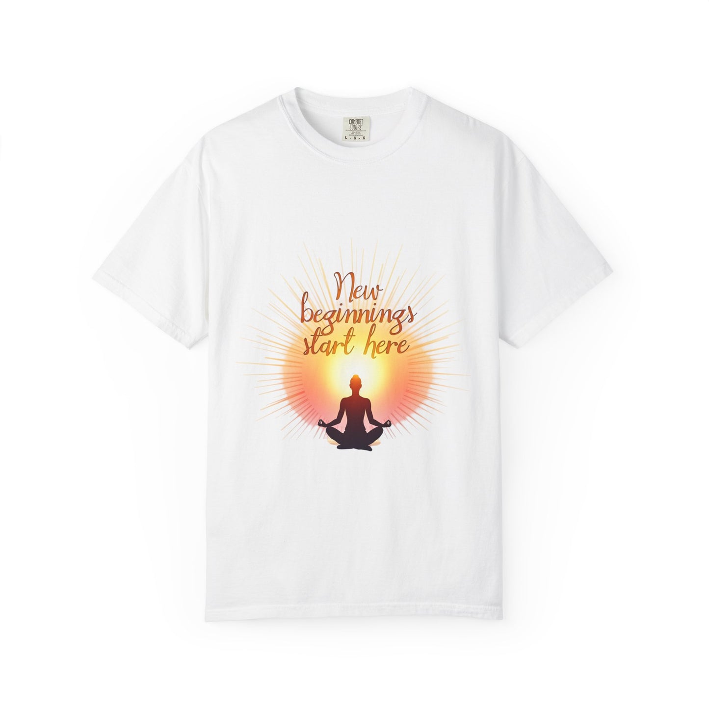 New Beginnings Unisex T-Shirt, Inspirational Tee, Motivation Shirt, Mindfulness Apparel, Gift for Yoga Lovers, Self-Care Clothing