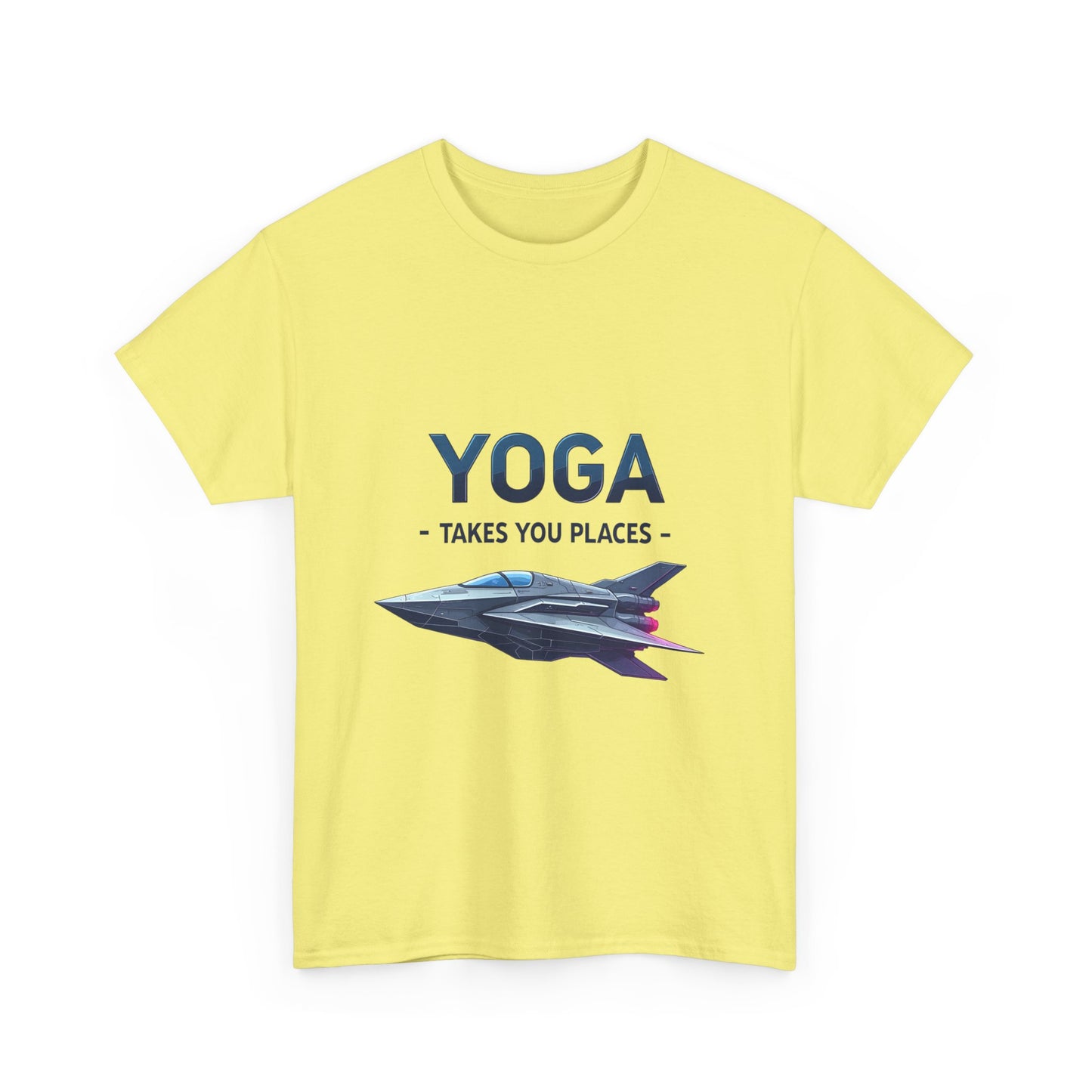Yoga Takes You Places Unisex Heavy Cotton Tee, Comfortable Graphic T-Shirt, Yoga Lover Gift, Casual Wear, Birthday Present, Fitness Apparel