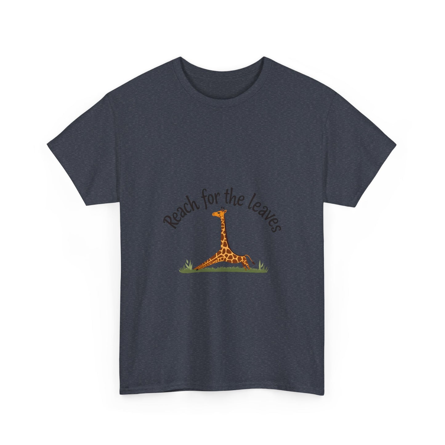 Adorable Giraffe Graphics Tee - Reach for the Leaves, Gift for Animal Lovers, Eco-Friendly Fashion, Kids & Adults, Casual Wear