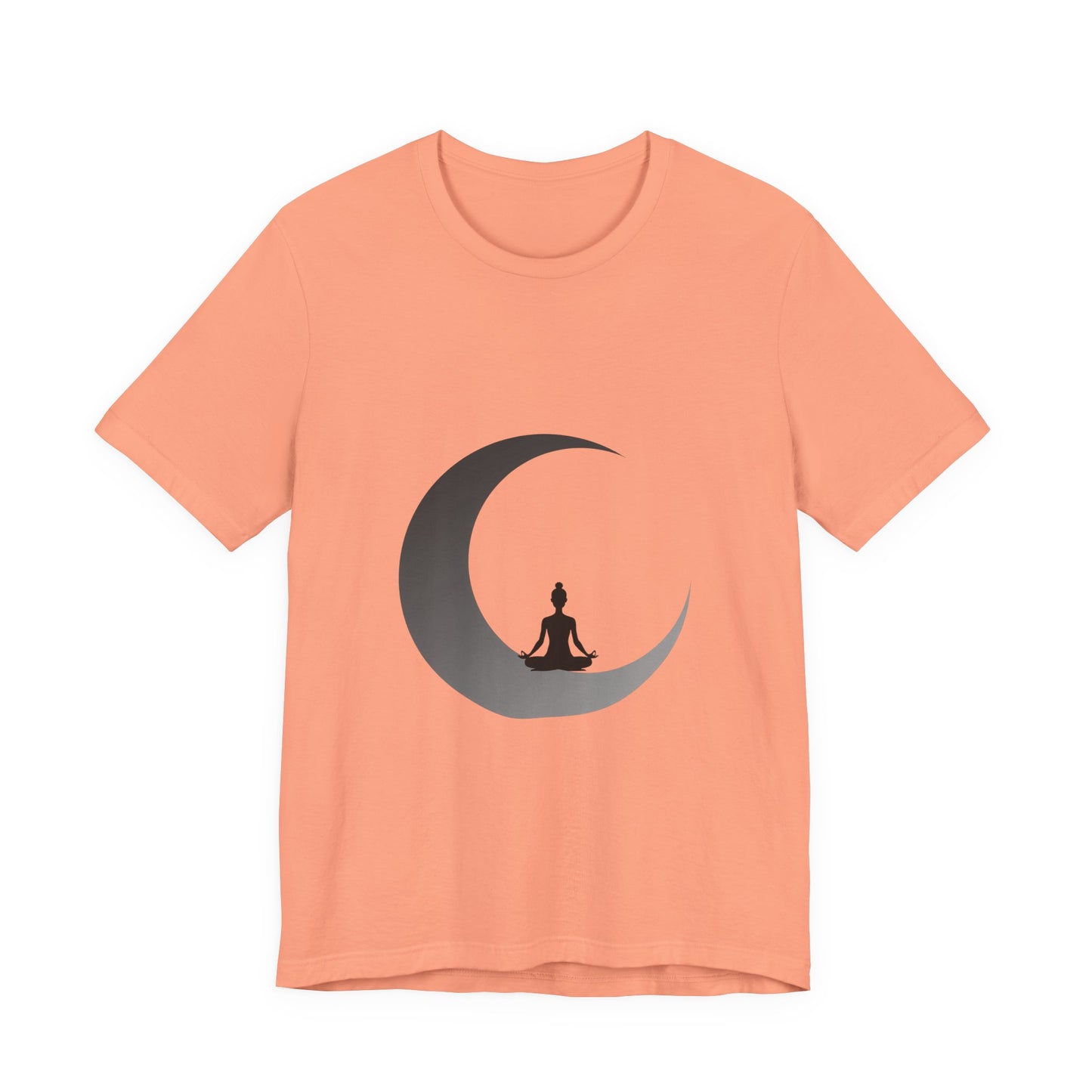 Meditation Moon Unisex Tee, Relaxation Shirt, Yoga Top, Mindfulness Wear, Spiritual Apparel, Gift for Meditation Lovers