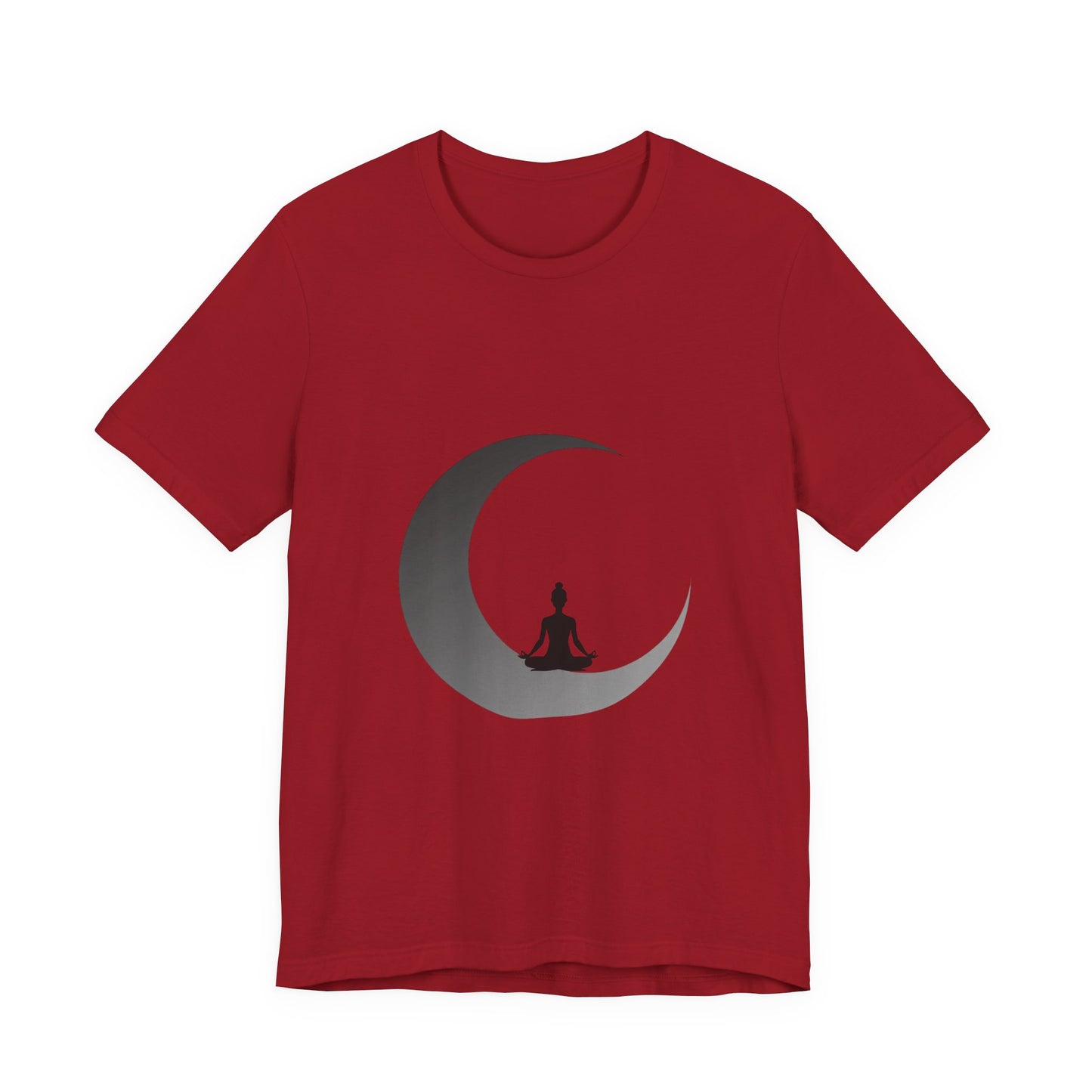 Meditation Moon Unisex Tee, Relaxation Shirt, Yoga Top, Mindfulness Wear, Spiritual Apparel, Gift for Meditation Lovers