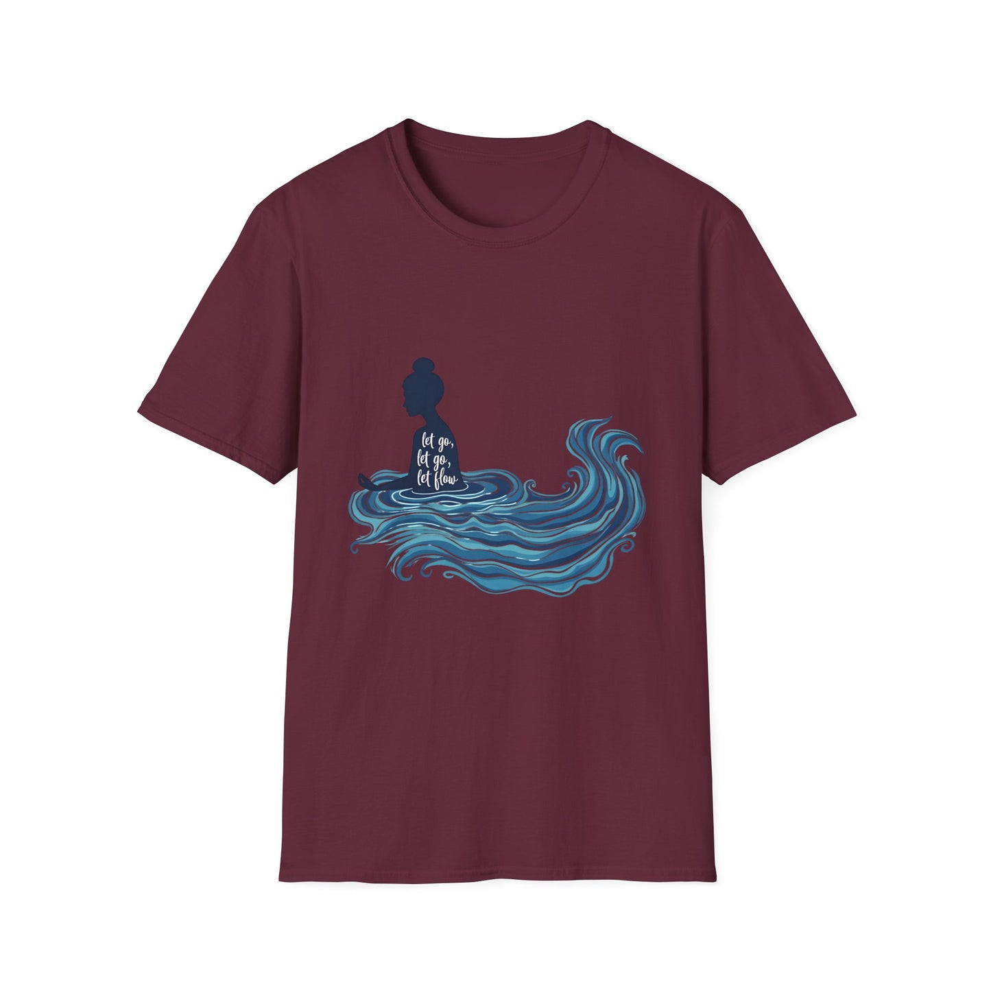 Buddha Wave Graphic T-Shirt | Unisex Softstyle Tee, Spiritual Gift, Meditation Shirt, Ocean Lover Apparel, Zen Clothing