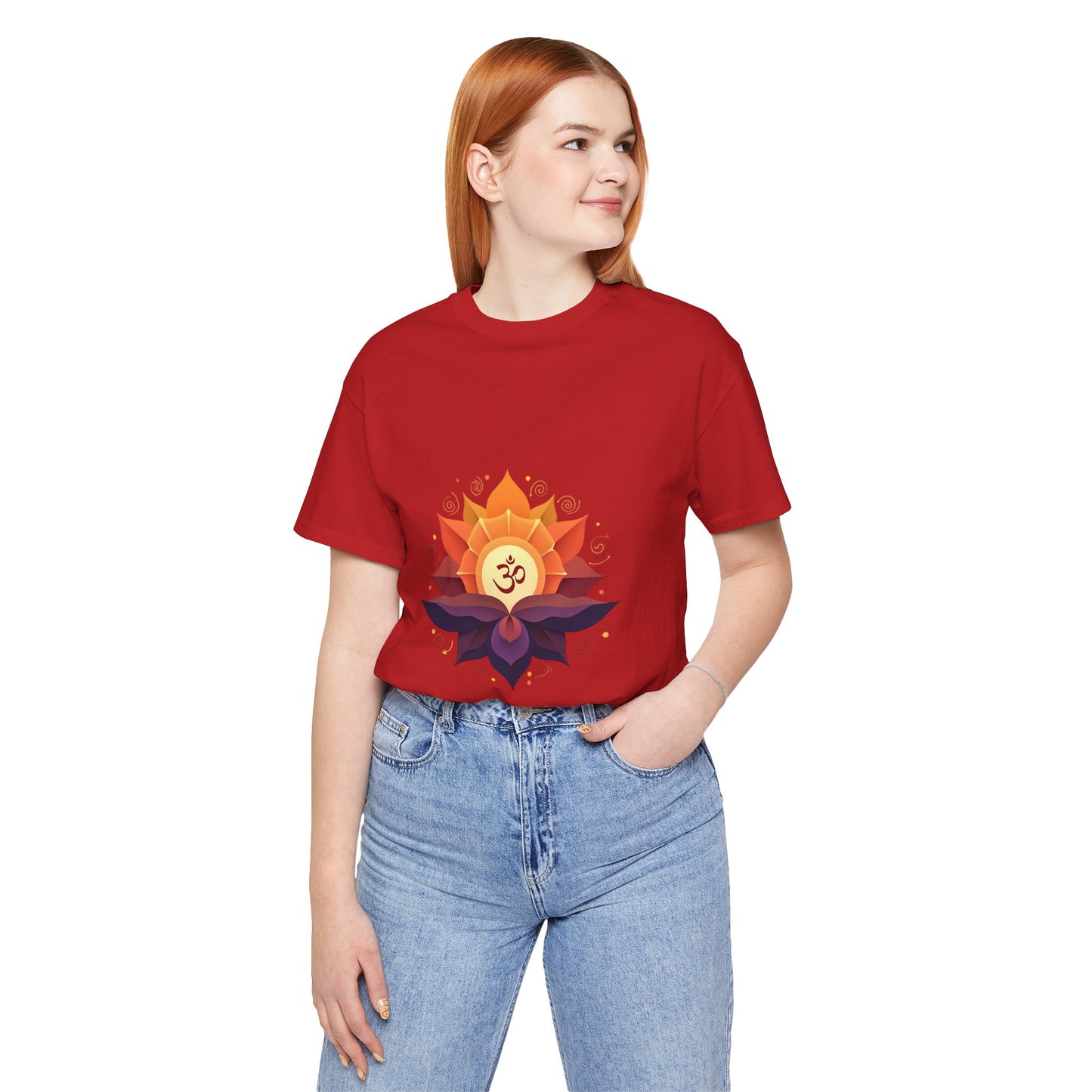 Om Lotus Unisex Short Sleeve Tee - Yoga & Meditation Shirt