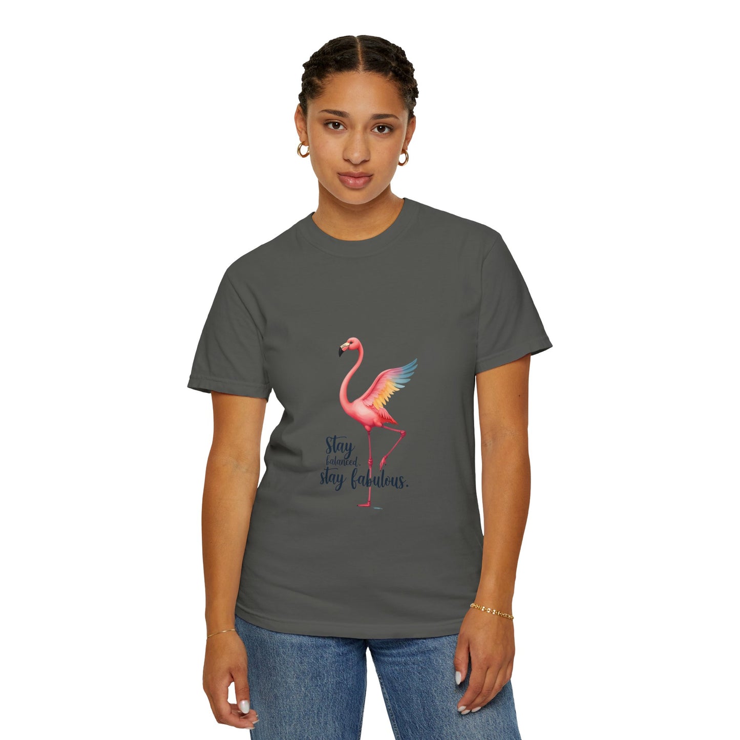 Flamingo Graphic T-Shirt, Stay Fabulous Tee, Summer Casual Wear, Gift for Her, Trendy Vacation Shirt, Cute Beach Outfit