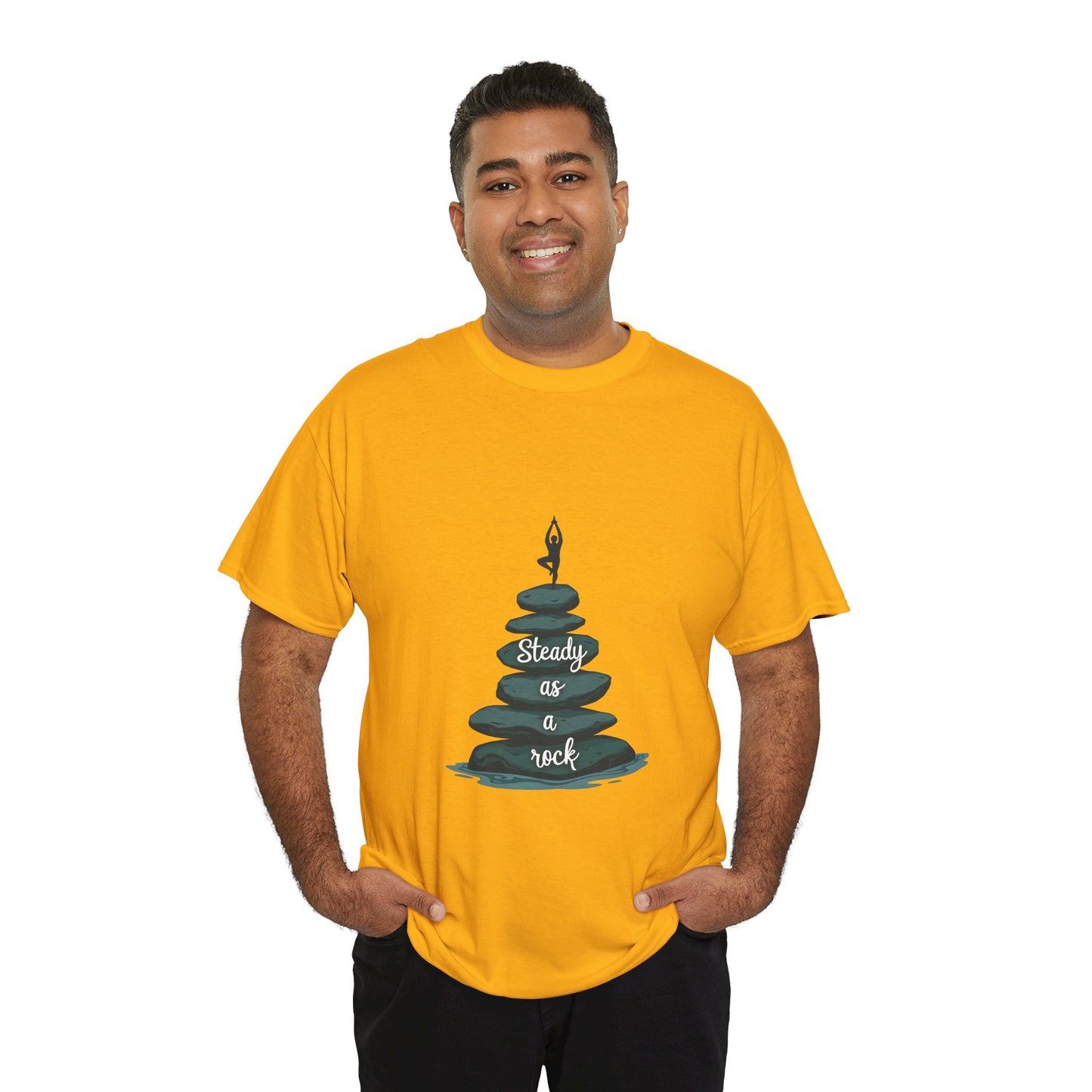 Zen Inspired Unisex Tee | Steady as a Rock Shirt, Gift for Nature Lovers, Mindfulness Apparel, Casual Wear, Relaxation T-Shirt