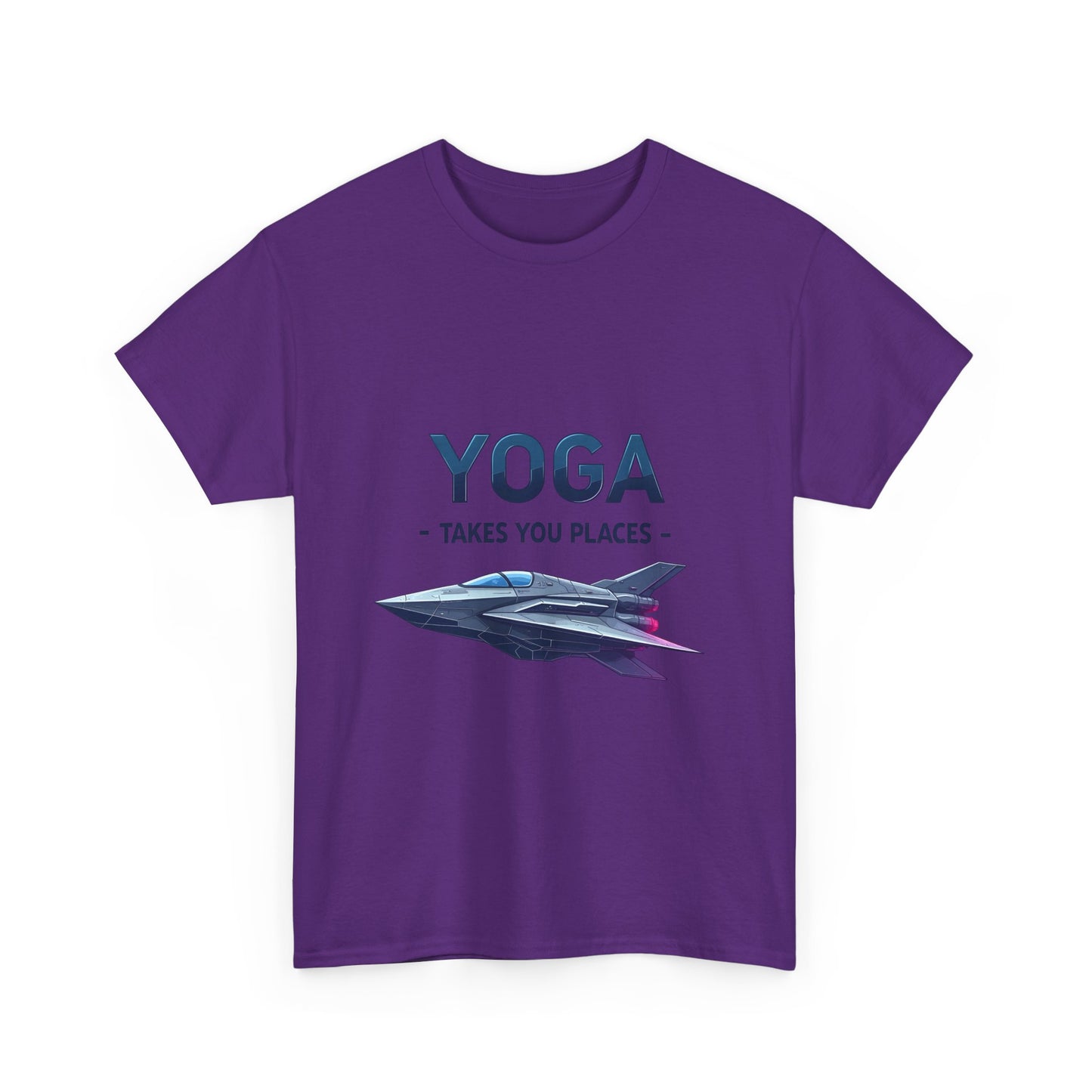 Yoga Takes You Places Unisex Heavy Cotton Tee, Comfortable Graphic T-Shirt, Yoga Lover Gift, Casual Wear, Birthday Present, Fitness Apparel