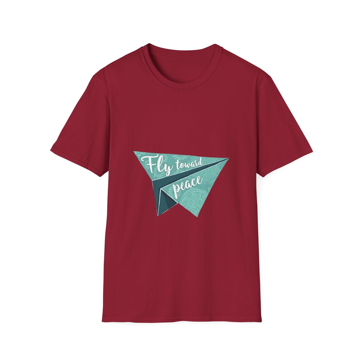 Peaceful Paper Airplane T-Shirt, Inspirational Tee, Unisex Shirt, Gift for Dreamers, Casual Wear, Encouragement Apparel