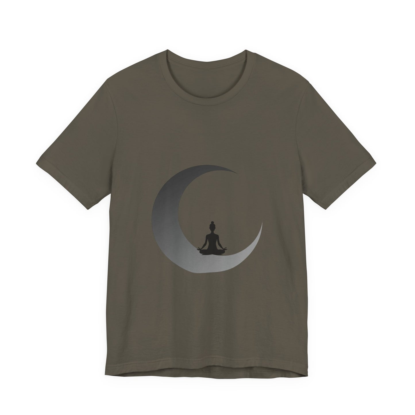 Meditation Moon Unisex Tee, Relaxation Shirt, Yoga Top, Mindfulness Wear, Spiritual Apparel, Gift for Meditation Lovers