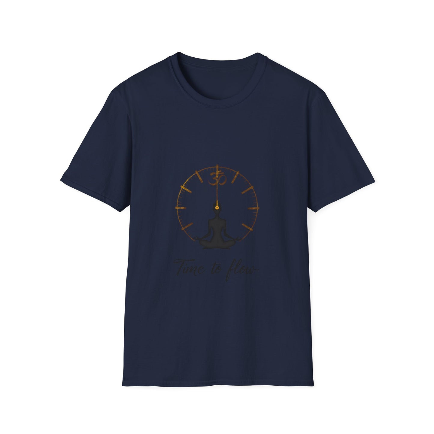 Meditation Graphic Tee - 'Time to Flow' Relaxed Unisex Shirt, Mindfulness Gift, Yoga Apparel, Spiritual Wear, Gift for Him/Her