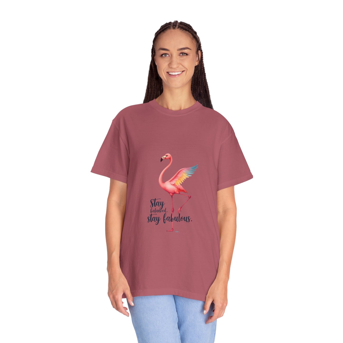 Flamingo Graphic T-Shirt, Stay Fabulous Tee, Summer Casual Wear, Gift for Her, Trendy Vacation Shirt, Cute Beach Outfit
