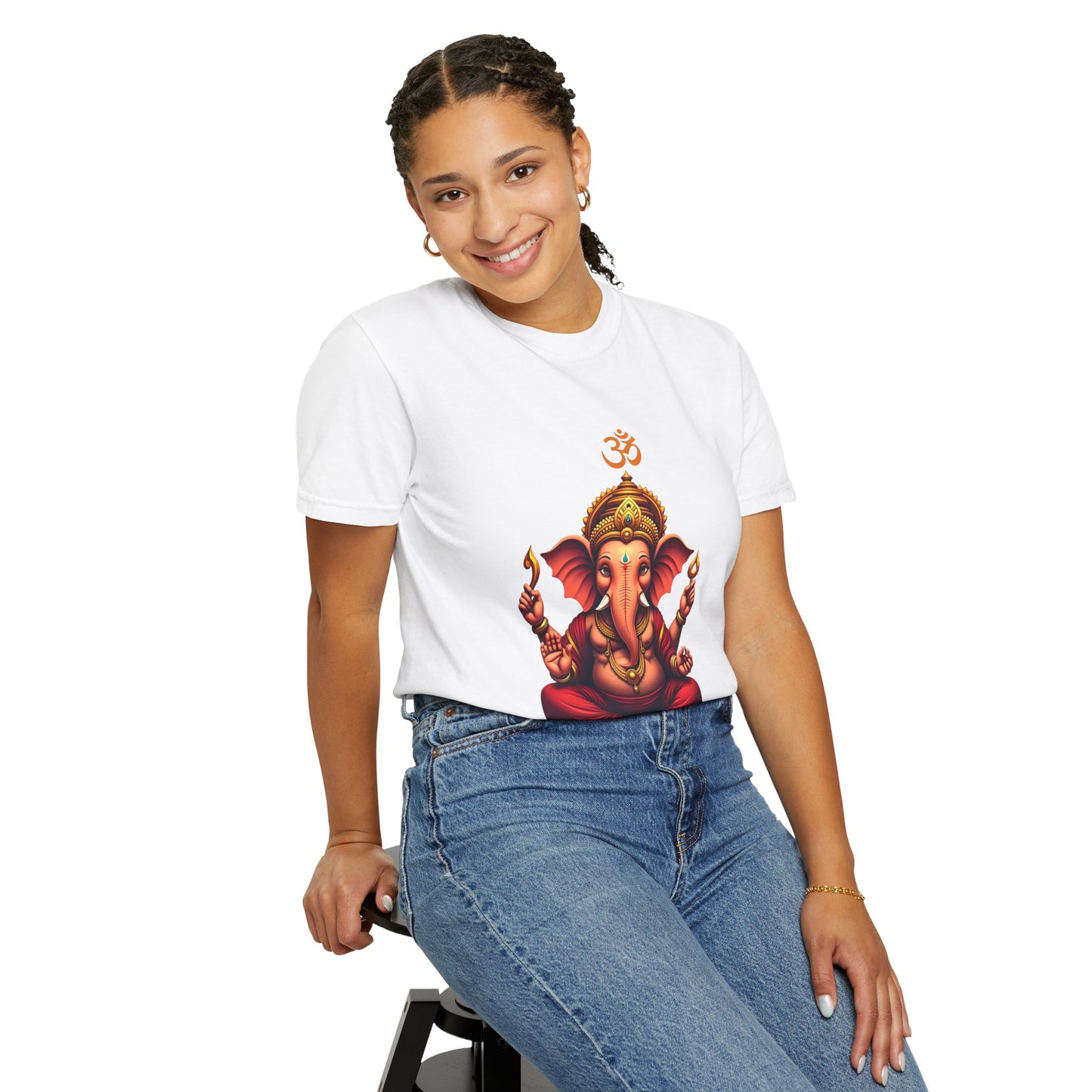 Ganesh Spiritual Unisex T-shirt, Eco-Friendly Tee, Yoga Apparel, Meditation Gift, Bohemian Style