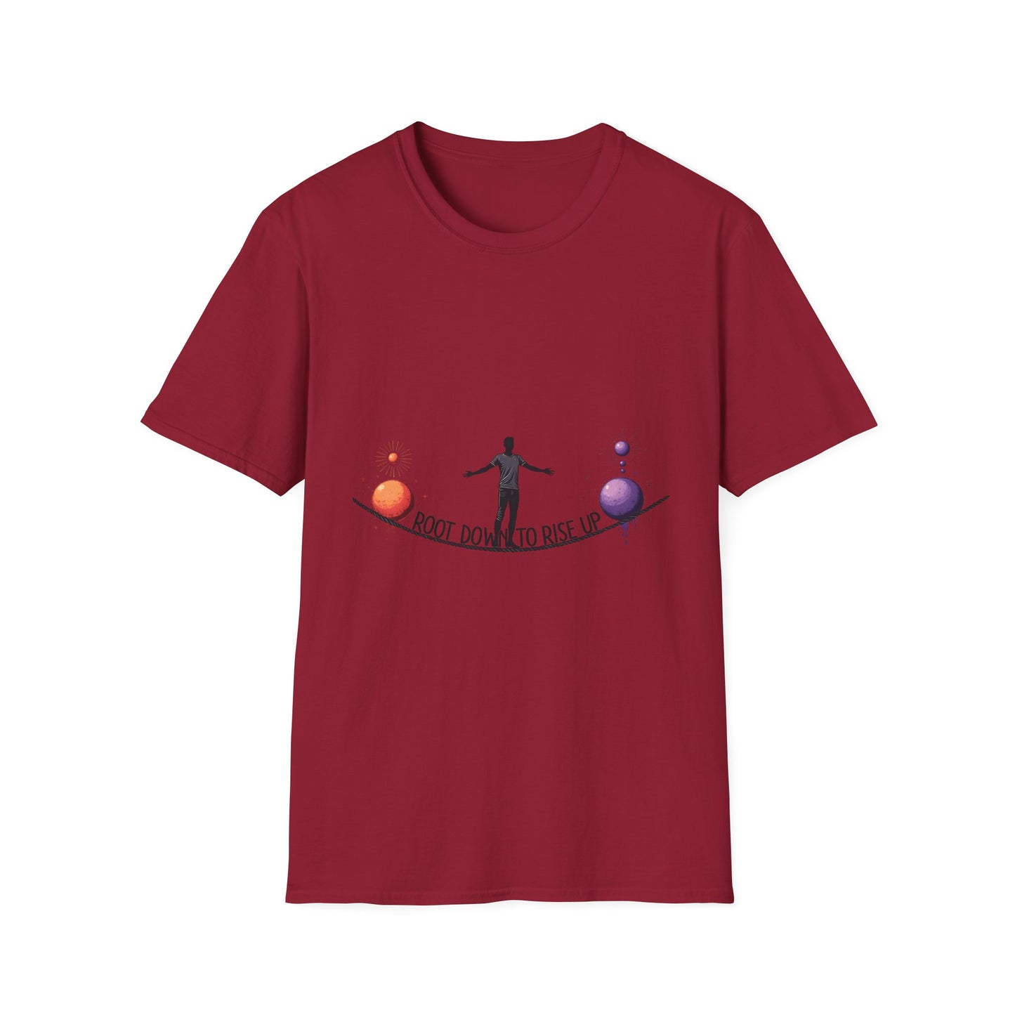 Balance Your Life Unisex Softstyle T-Shirt, Motivational Tee, Inspirational Shirt, Gift for Yoga Lovers, Mindfulness Apparel, Positive Vibes