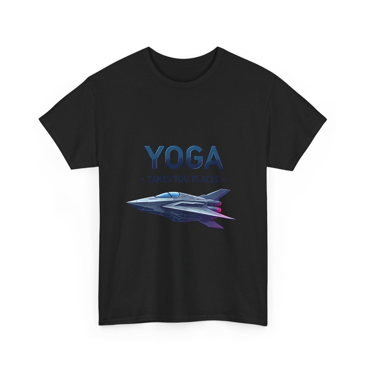 Yoga Takes You Places Unisex Heavy Cotton Tee, Comfortable Graphic T-Shirt, Yoga Lover Gift, Casual Wear, Birthday Present, Fitness Apparel