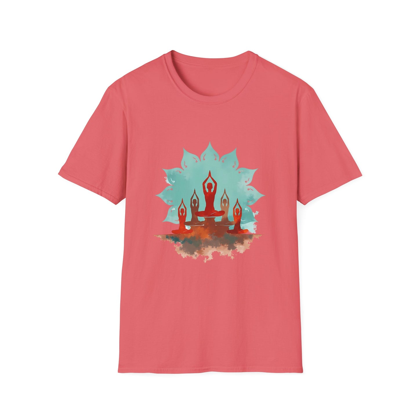 Yoga Community Unisex Softstyle T-Shirt - Tranquil Meditation Design