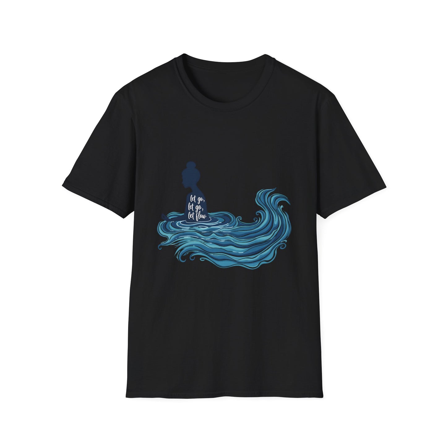 Buddha Wave Graphic T-Shirt | Unisex Softstyle Tee, Spiritual Gift, Meditation Shirt, Ocean Lover Apparel, Zen Clothing