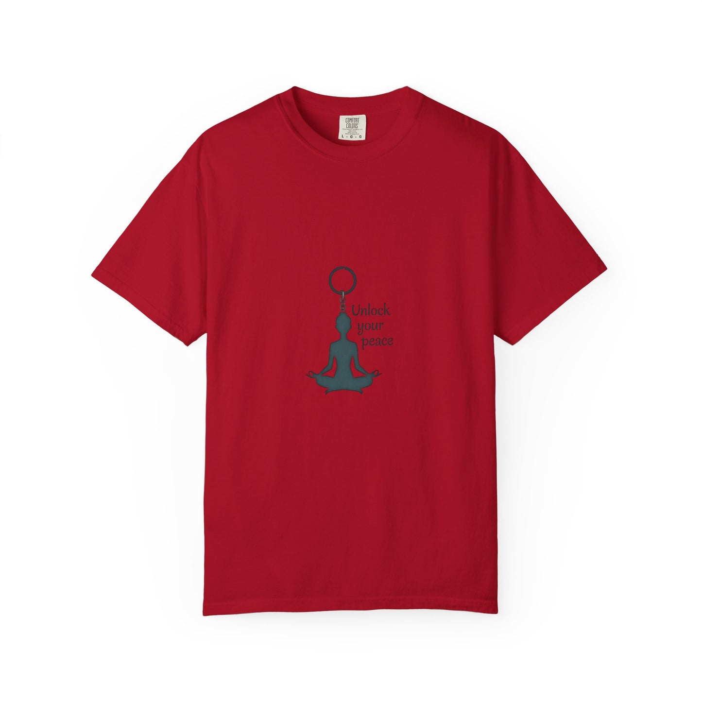 Unisex Garment-Dyed T-shirt: Unlock Your Peace, Mindfulness Tee, Yoga Shirt, Casual Wear, Gift for Yogis, Meditation Top