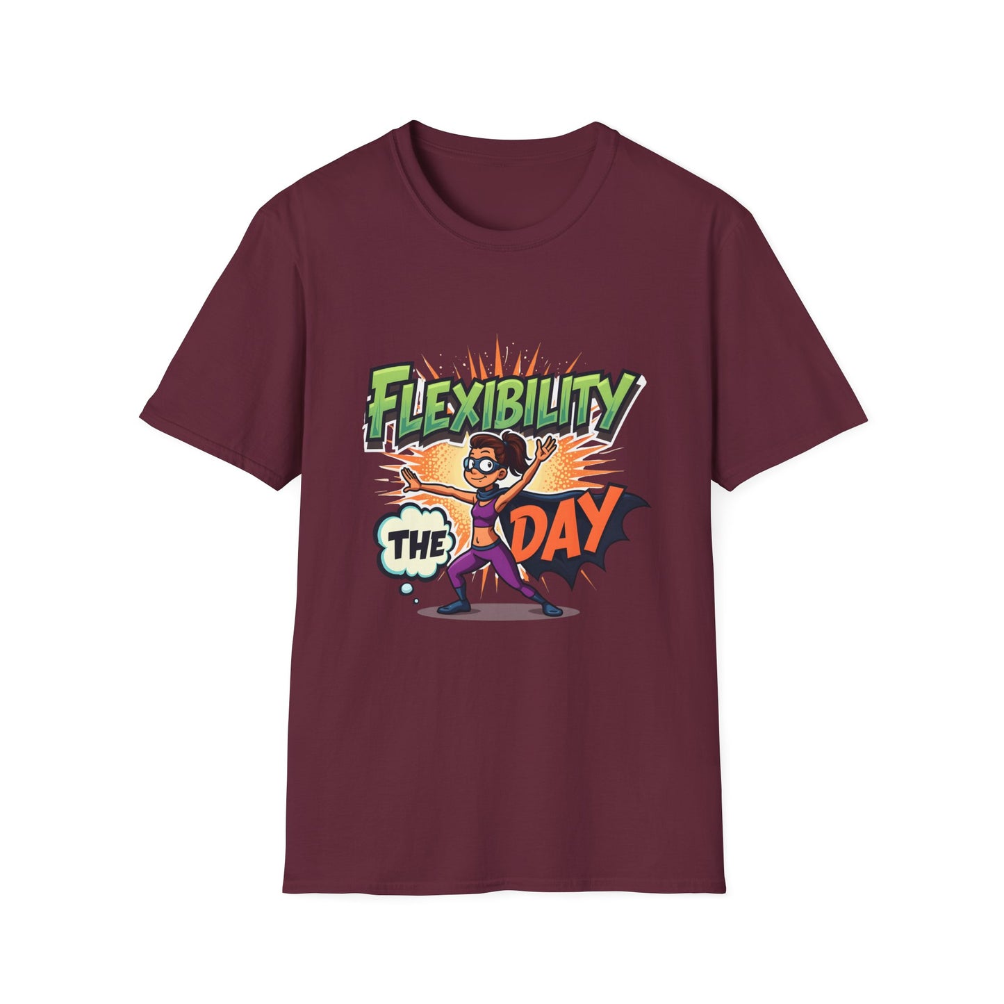 Flexibility Day Unisex T-Shirt, Fun Cartoon Tee, Gift for Fitness Enthusiasts, Motivational Wear, Casual Everyday Apparel