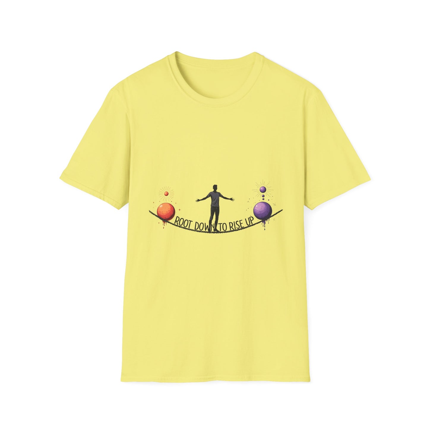 Balance Your Life Unisex Softstyle T-Shirt, Motivational Tee, Inspirational Shirt, Gift for Yoga Lovers, Mindfulness Apparel, Positive Vibes
