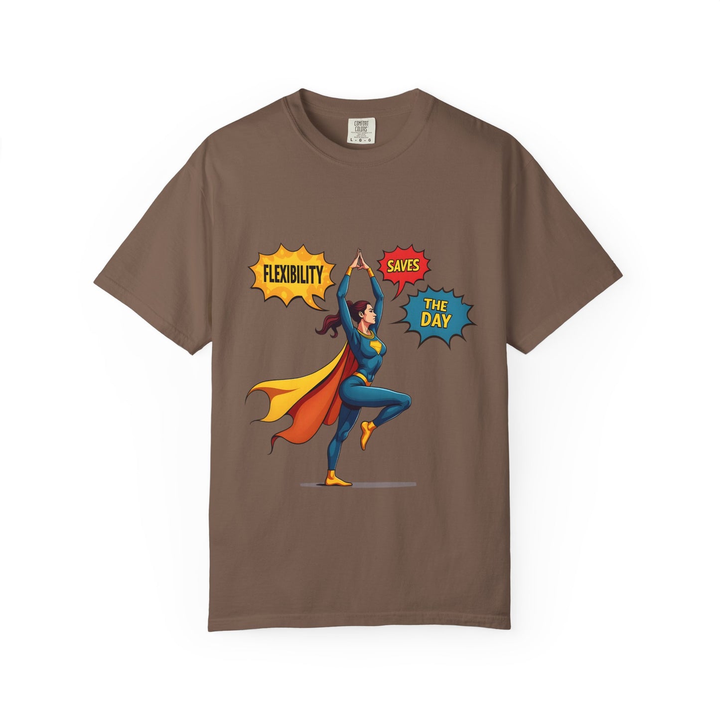 Flexibility Superhero T-Shirt | Unisex Garment-Dyed Tee for Fitness Lovers, Motivational Apparel, Gift for Athletes, Casual Wear, Gym Shirt