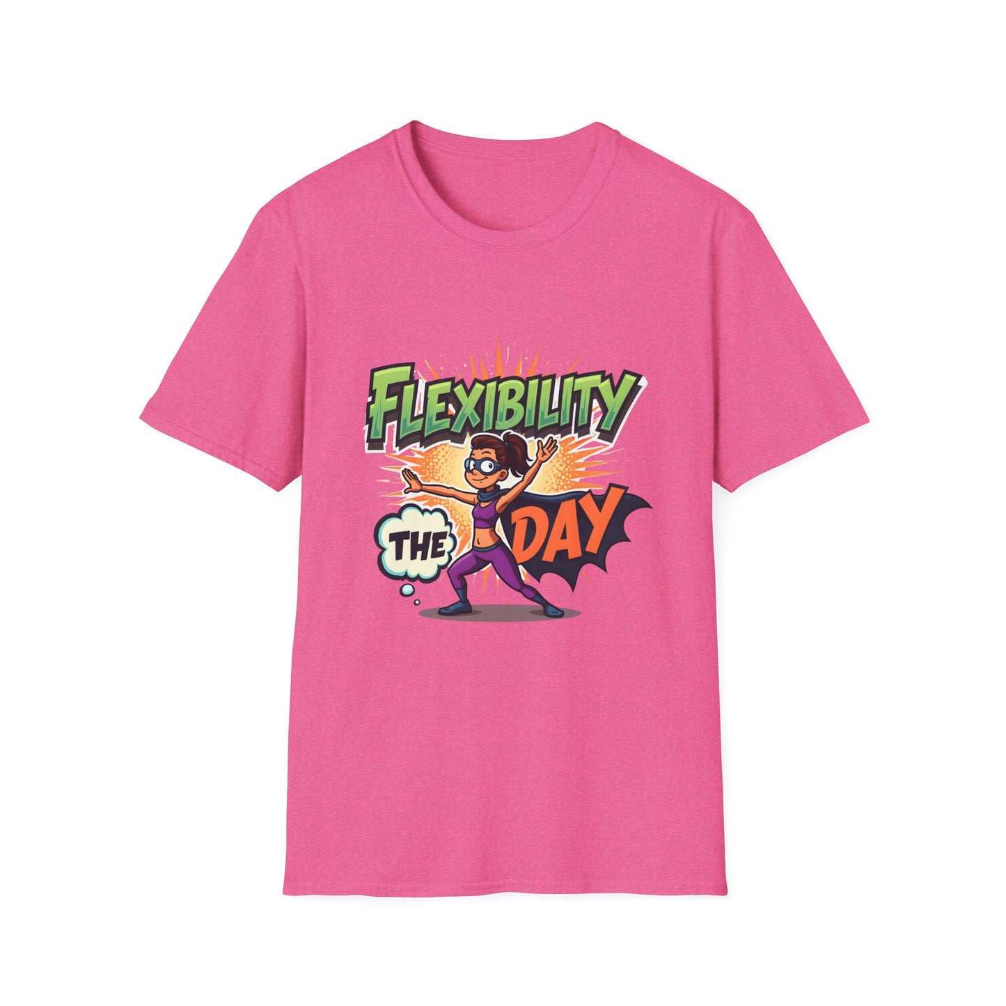 Flexibility Day Unisex T-Shirt, Fun Cartoon Tee, Gift for Fitness Enthusiasts, Motivational Wear, Casual Everyday Apparel