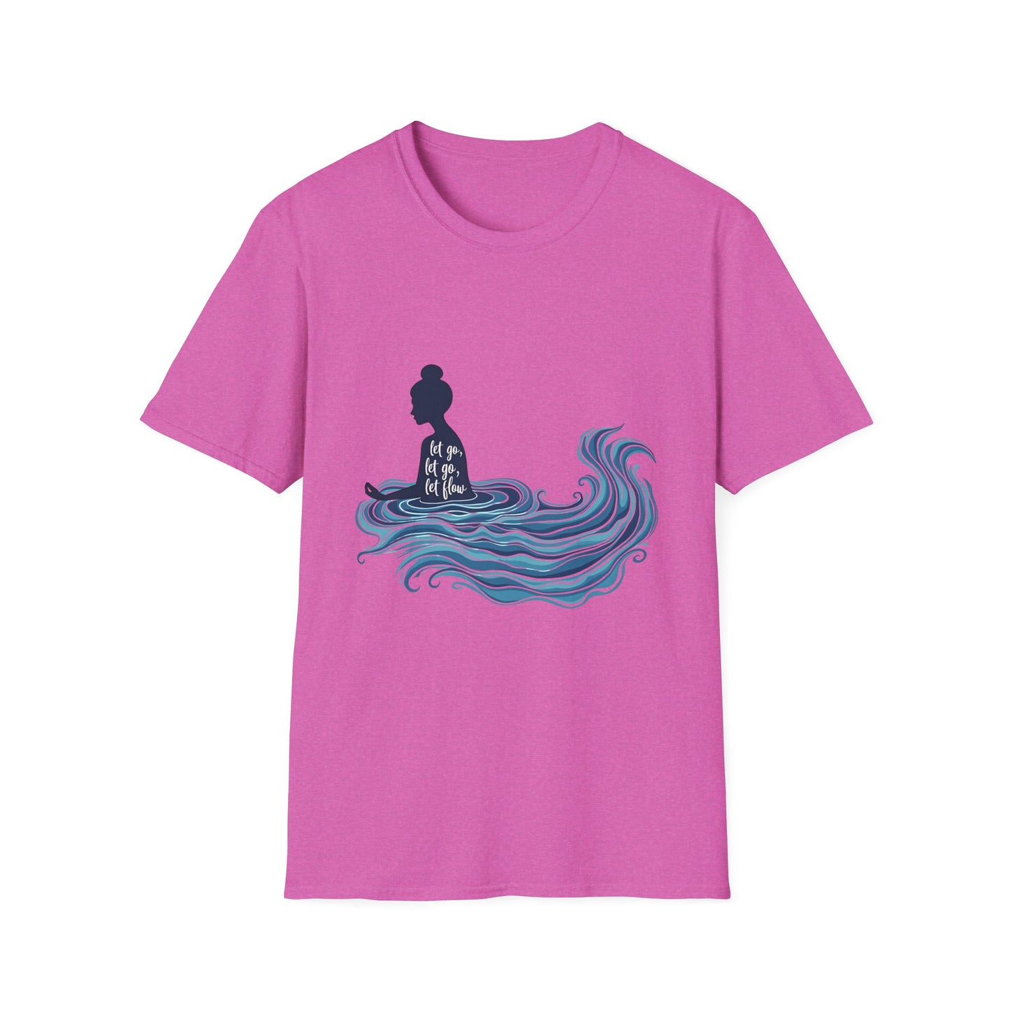 Buddha Wave Graphic T-Shirt | Unisex Softstyle Tee, Spiritual Gift, Meditation Shirt, Ocean Lover Apparel, Zen Clothing