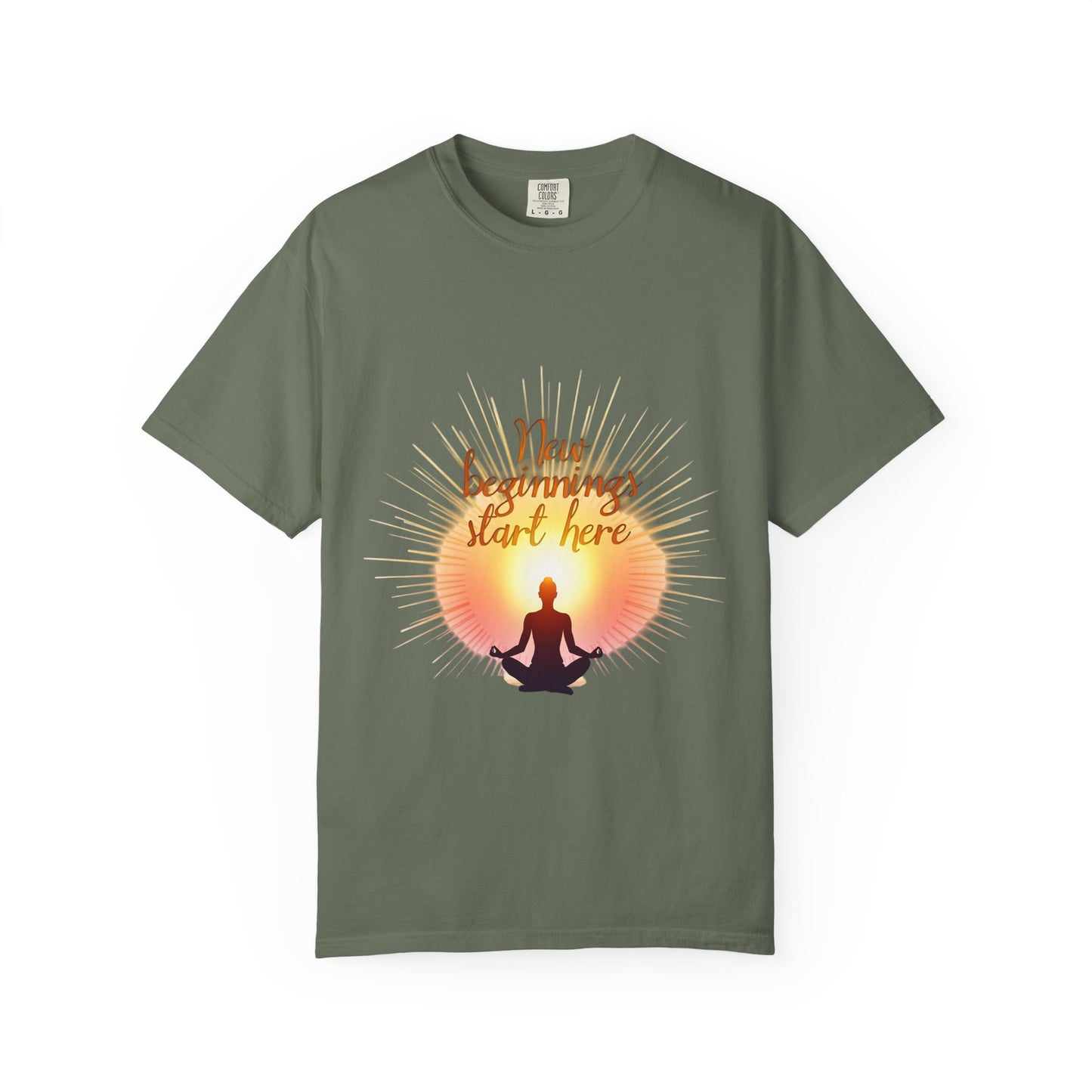 New Beginnings Unisex T-Shirt, Inspirational Tee, Motivation Shirt, Mindfulness Apparel, Gift for Yoga Lovers, Self-Care Clothing