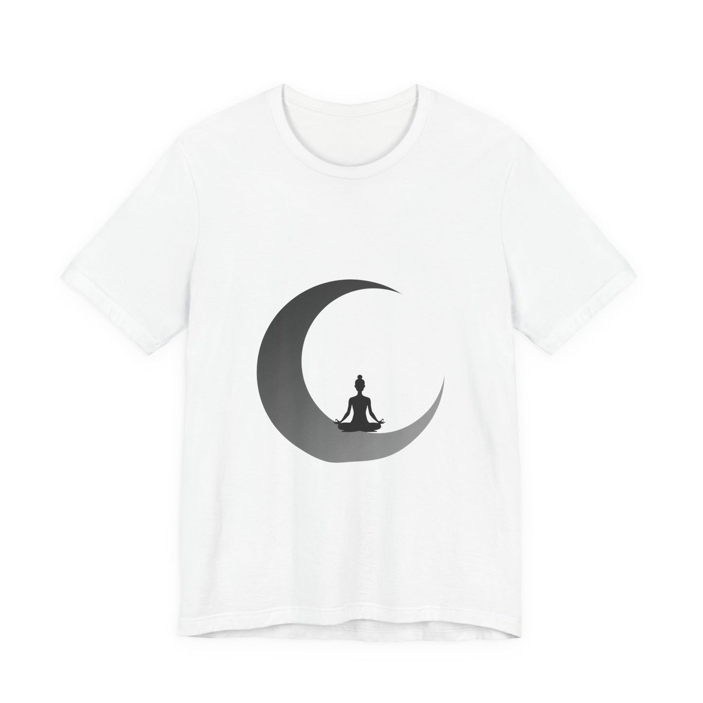 Meditation Moon Unisex Tee, Relaxation Shirt, Yoga Top, Mindfulness Wear, Spiritual Apparel, Gift for Meditation Lovers
