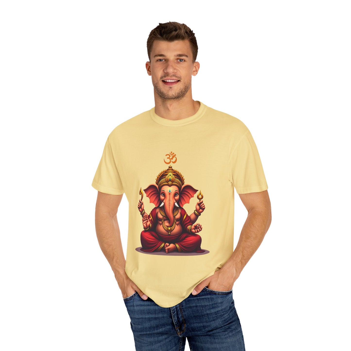 Ganesh Spiritual Unisex T-shirt, Eco-Friendly Tee, Yoga Apparel, Meditation Gift, Bohemian Style