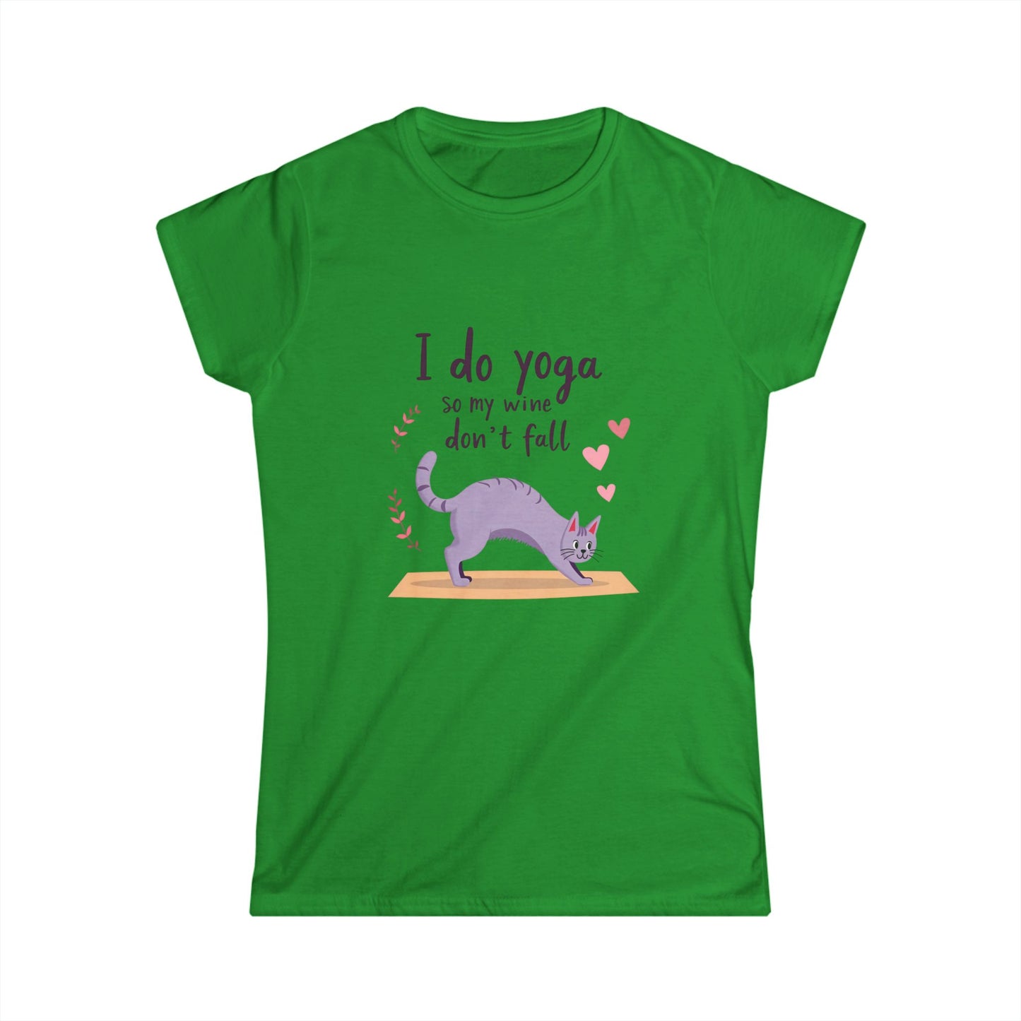 Cat Yoga Women's Softstyle Tee - Perfect Gift for Cat Lovers and Yogis
