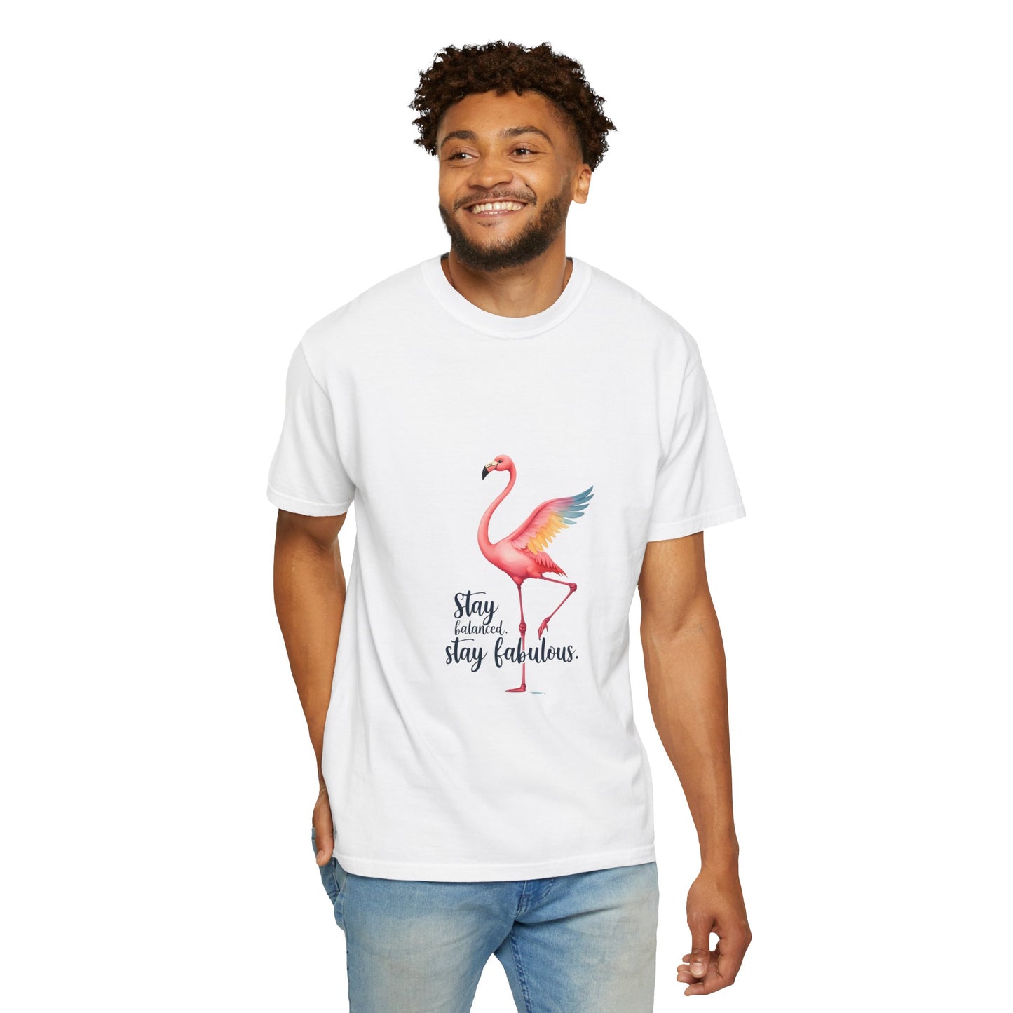 Flamingo Graphic T-Shirt, Stay Fabulous Tee, Summer Casual Wear, Gift for Her, Trendy Vacation Shirt, Cute Beach Outfit