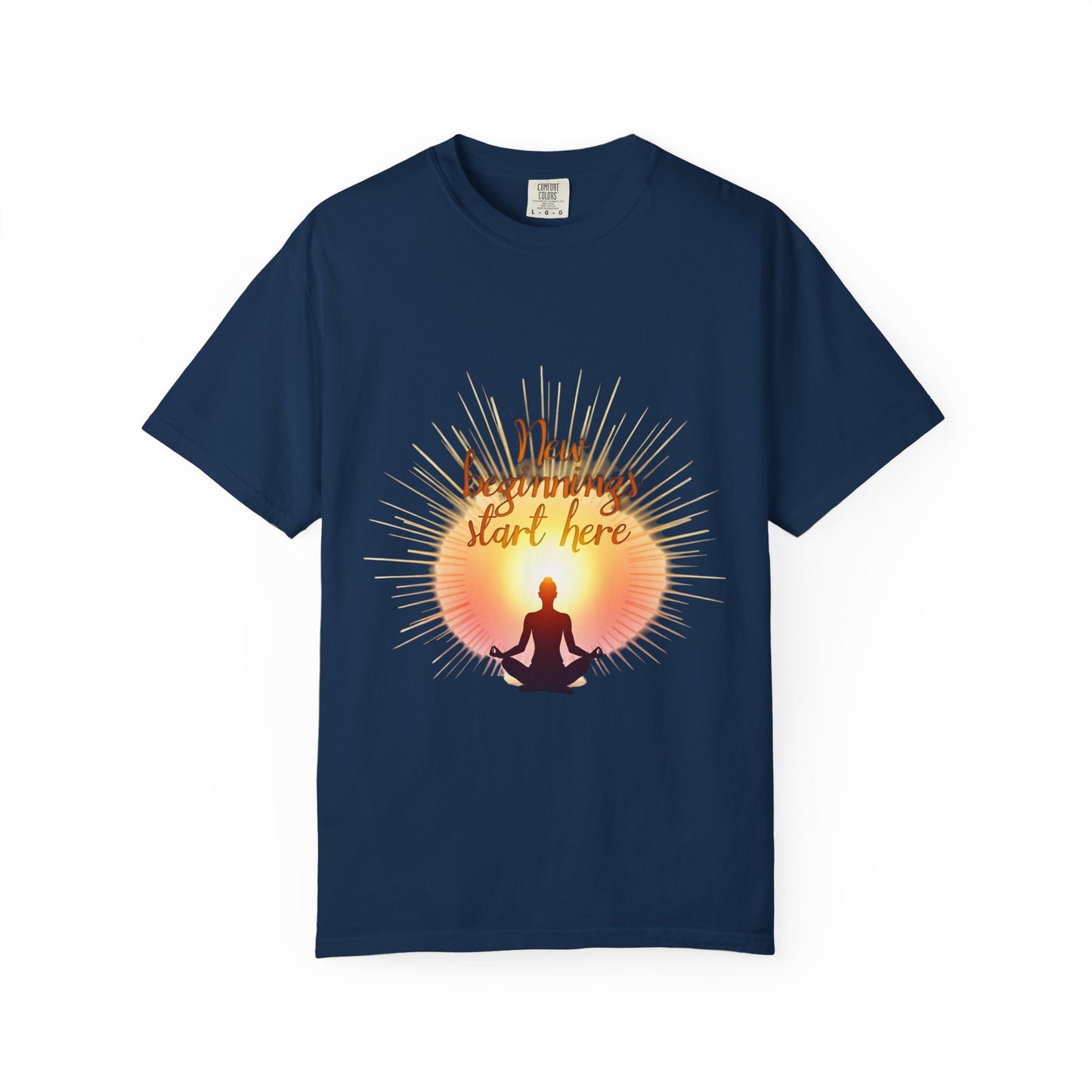 New Beginnings Unisex T-Shirt, Inspirational Tee, Motivation Shirt, Mindfulness Apparel, Gift for Yoga Lovers, Self-Care Clothing