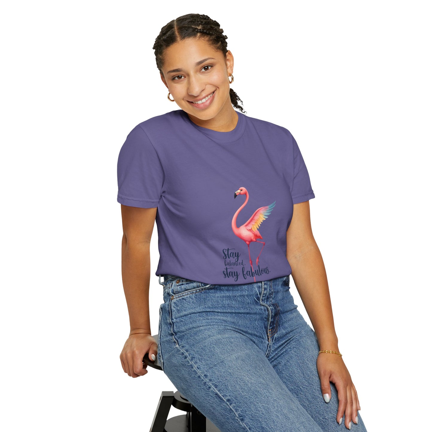 Flamingo Graphic T-Shirt, Stay Fabulous Tee, Summer Casual Wear, Gift for Her, Trendy Vacation Shirt, Cute Beach Outfit