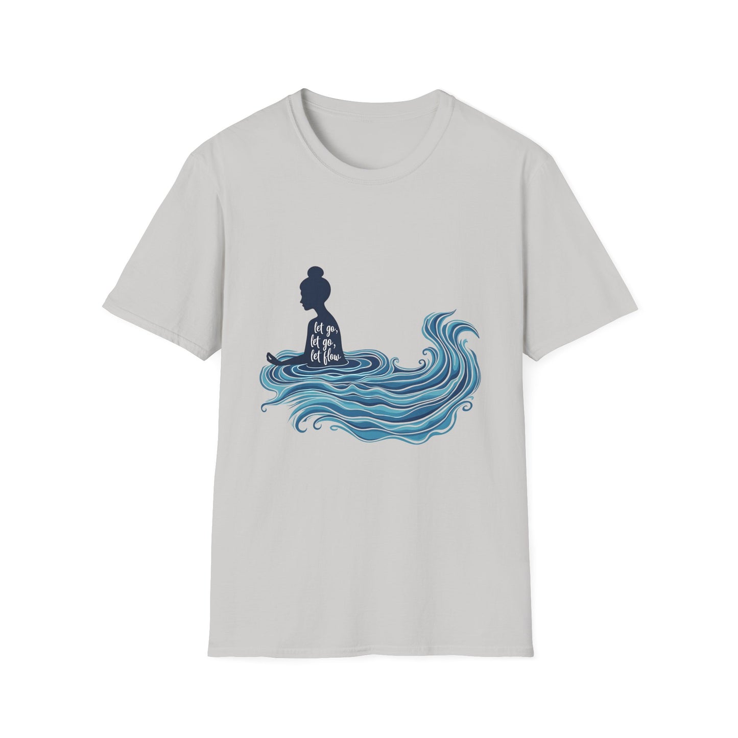 Buddha Wave Graphic T-Shirt | Unisex Softstyle Tee, Spiritual Gift, Meditation Shirt, Ocean Lover Apparel, Zen Clothing