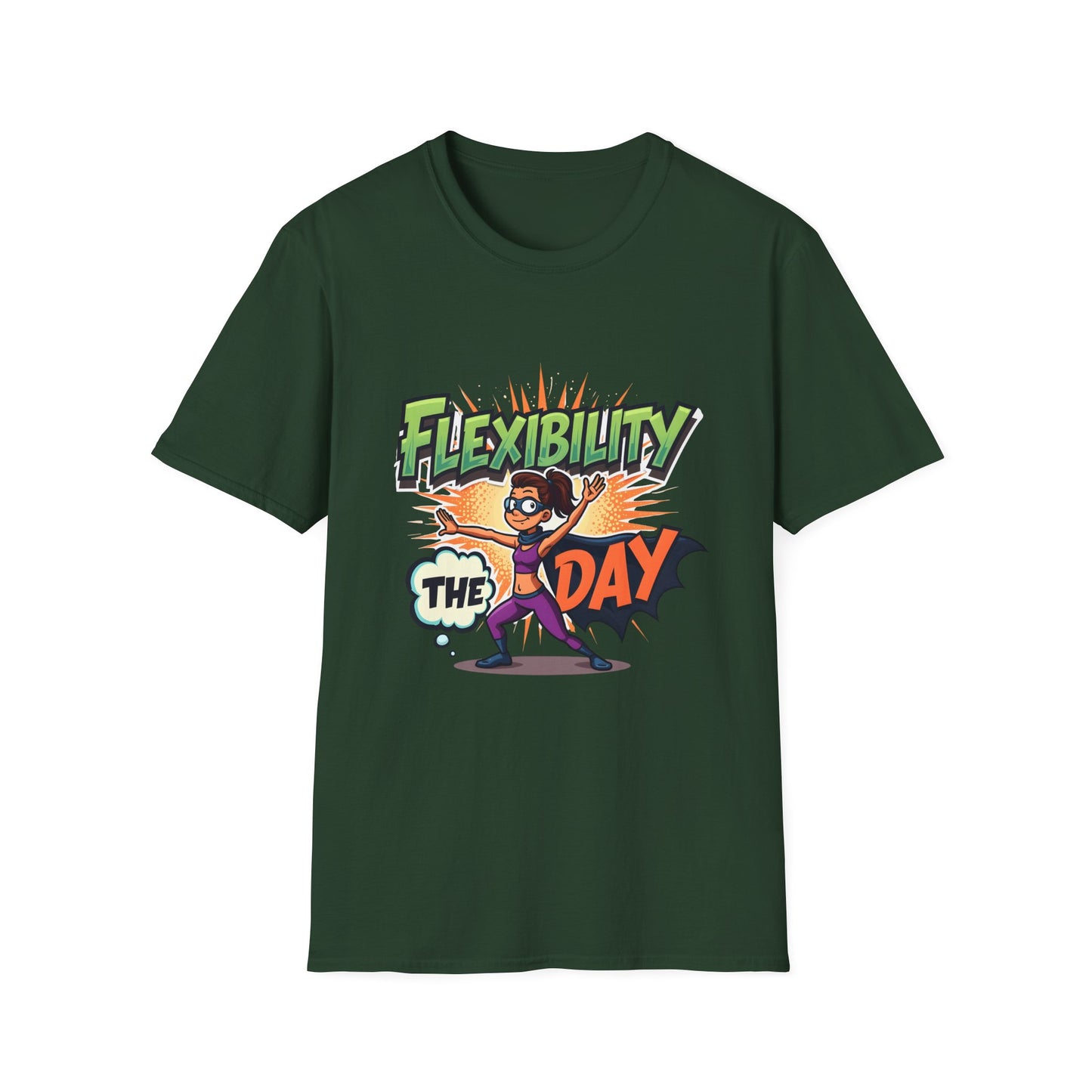 Flexibility Day Unisex T-Shirt, Fun Cartoon Tee, Gift for Fitness Enthusiasts, Motivational Wear, Casual Everyday Apparel