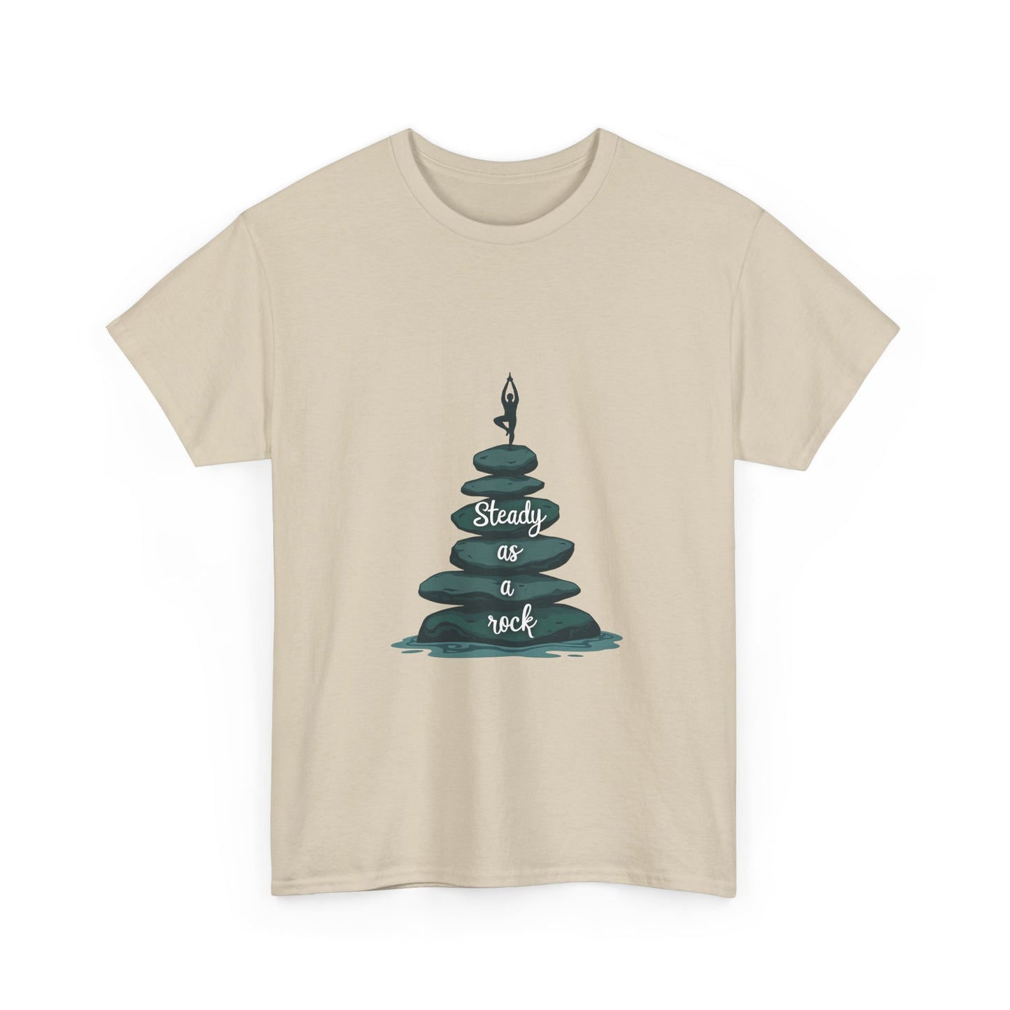 Zen Inspired Unisex Tee | Steady as a Rock Shirt, Gift for Nature Lovers, Mindfulness Apparel, Casual Wear, Relaxation T-Shirt