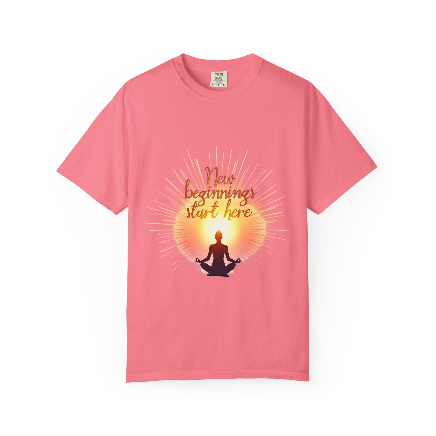 New Beginnings Unisex T-Shirt, Inspirational Tee, Motivation Shirt, Mindfulness Apparel, Gift for Yoga Lovers, Self-Care Clothing