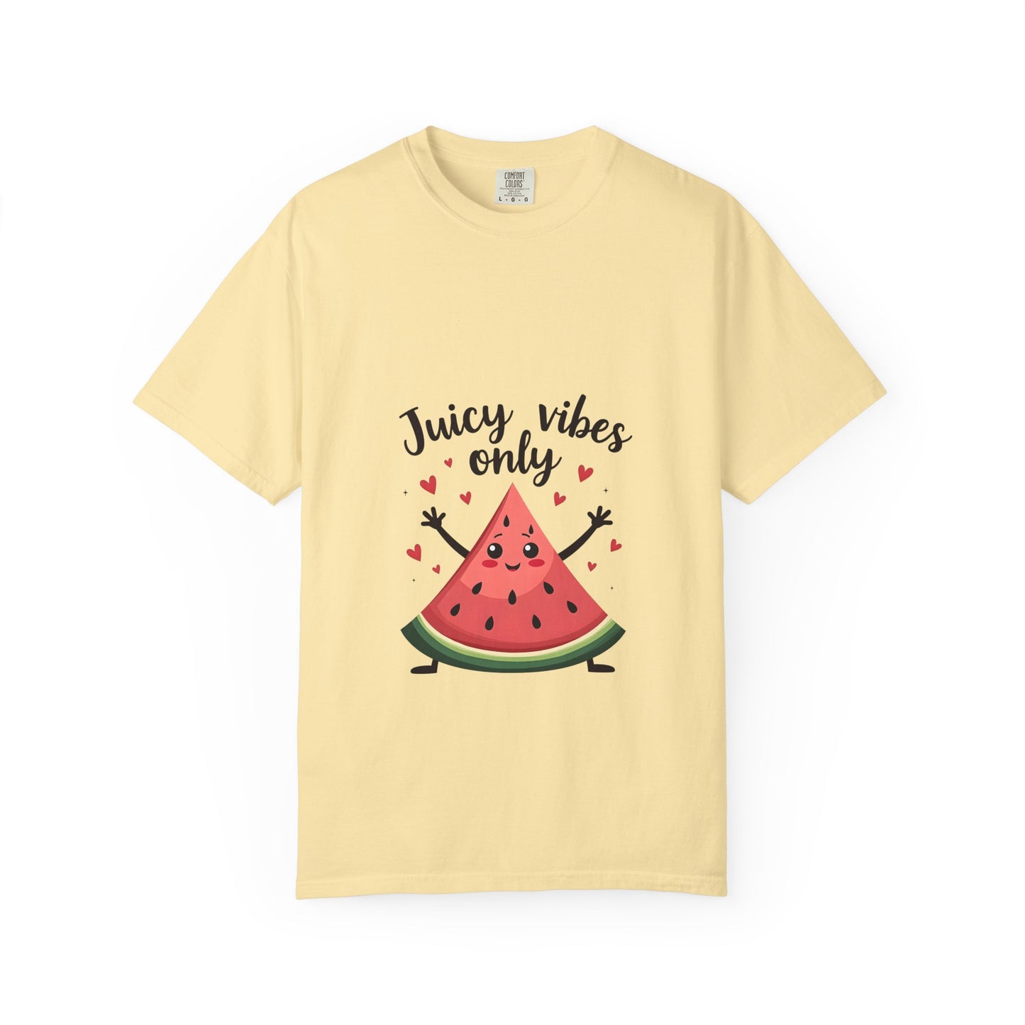 Juicy Vibes Only T-Shirt, Fun Summer Tee, Cute Gift for Friends, Watermelon Design, Casual Everyday Wear, Beach Day Apparel