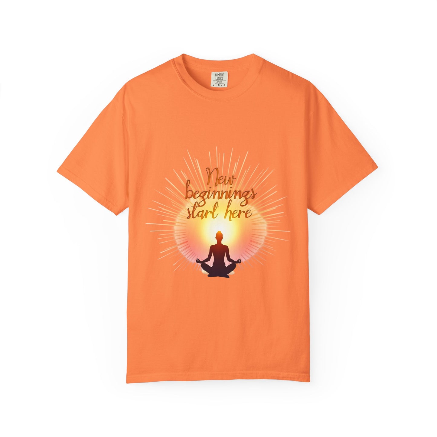 New Beginnings Unisex T-Shirt, Inspirational Tee, Motivation Shirt, Mindfulness Apparel, Gift for Yoga Lovers, Self-Care Clothing