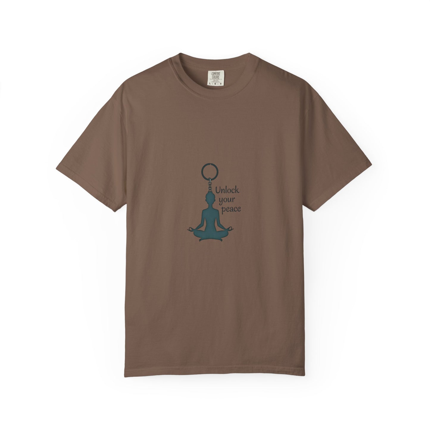Unisex Garment-Dyed T-shirt: Unlock Your Peace, Mindfulness Tee, Yoga Shirt, Casual Wear, Gift for Yogis, Meditation Top