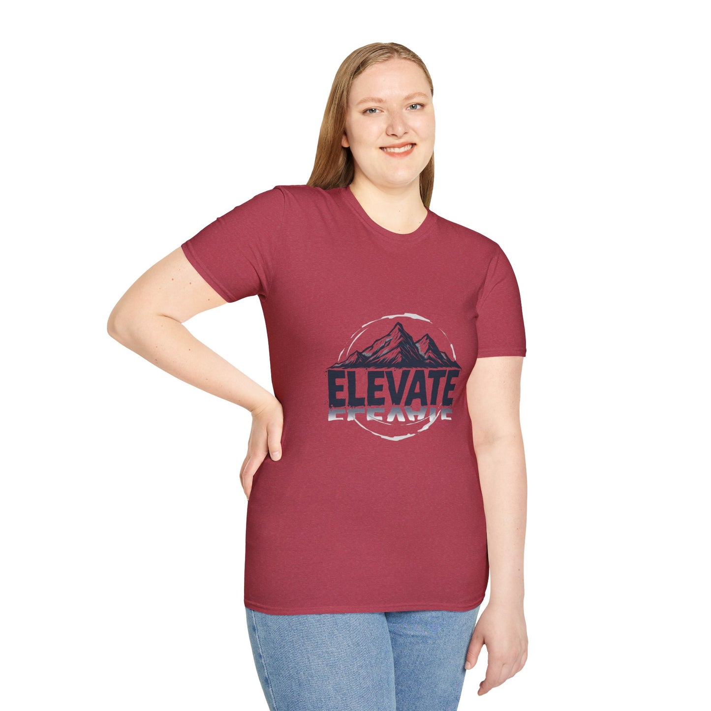 Adventure Awaits 'Elevate' Unisex Softstyle T-Shirt | Perfect for Nature Lovers, Outdoor Activities, Casual Wear, Gifts