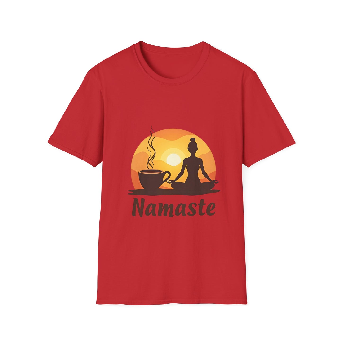 Namaste Sunset Unisex Softstyle T-Shirt - Yoga & Mindfulness Inspiration