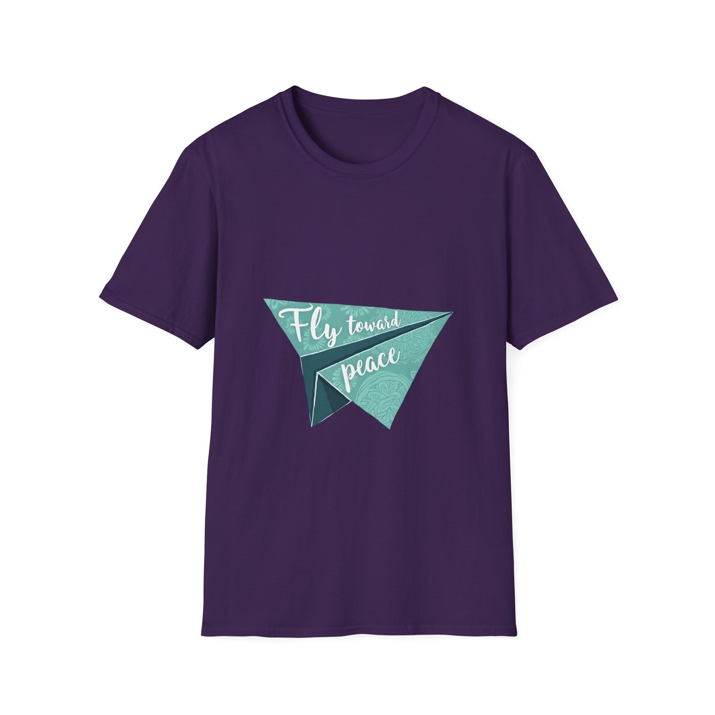 Peaceful Paper Airplane T-Shirt, Inspirational Tee, Unisex Shirt, Gift for Dreamers, Casual Wear, Encouragement Apparel