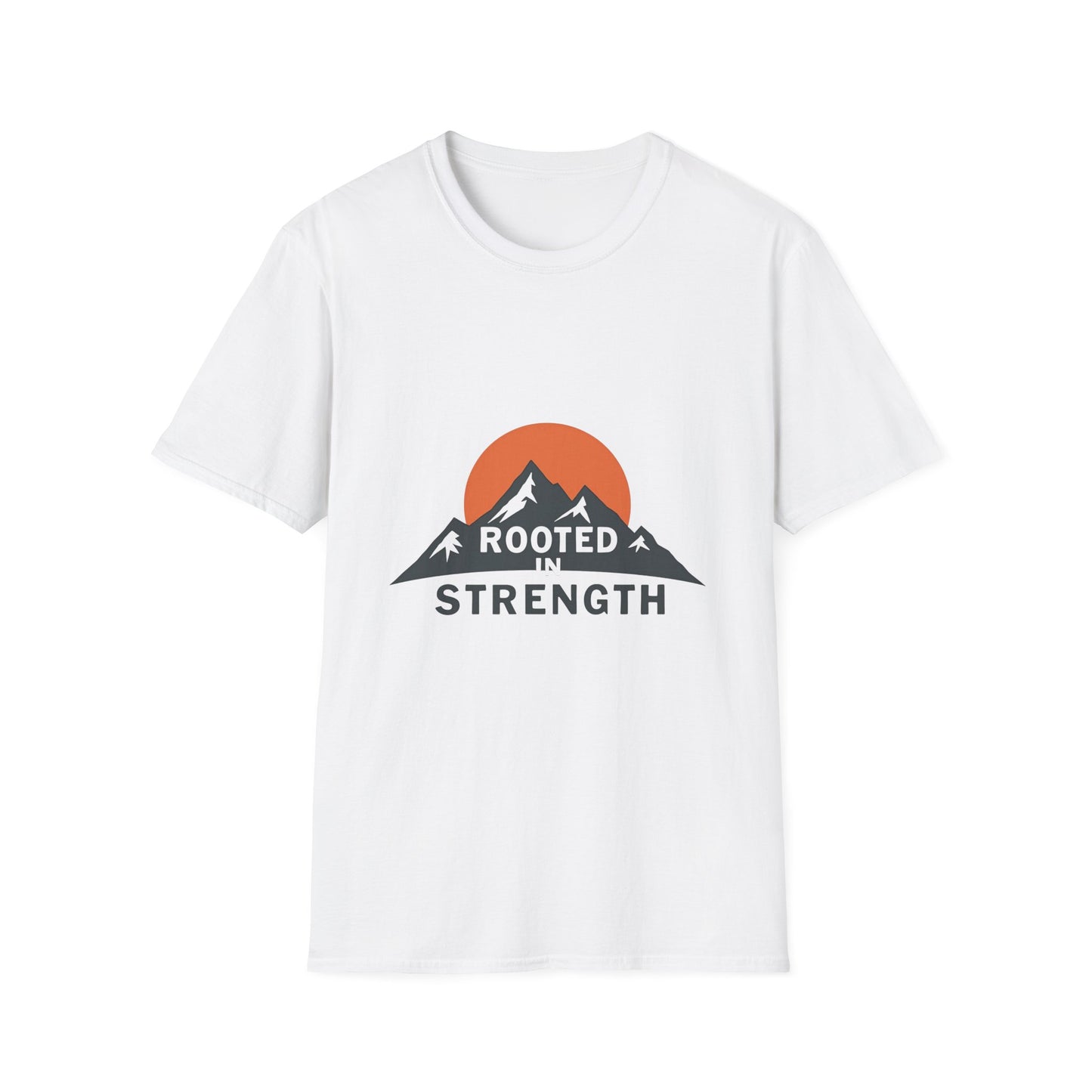 Mountain-Themed Unisex T-Shirt - Rooted in Strength, Inspirational Tee, Outdoor Adventure Shirt, Gift for Nature Lovers, Casual Wear