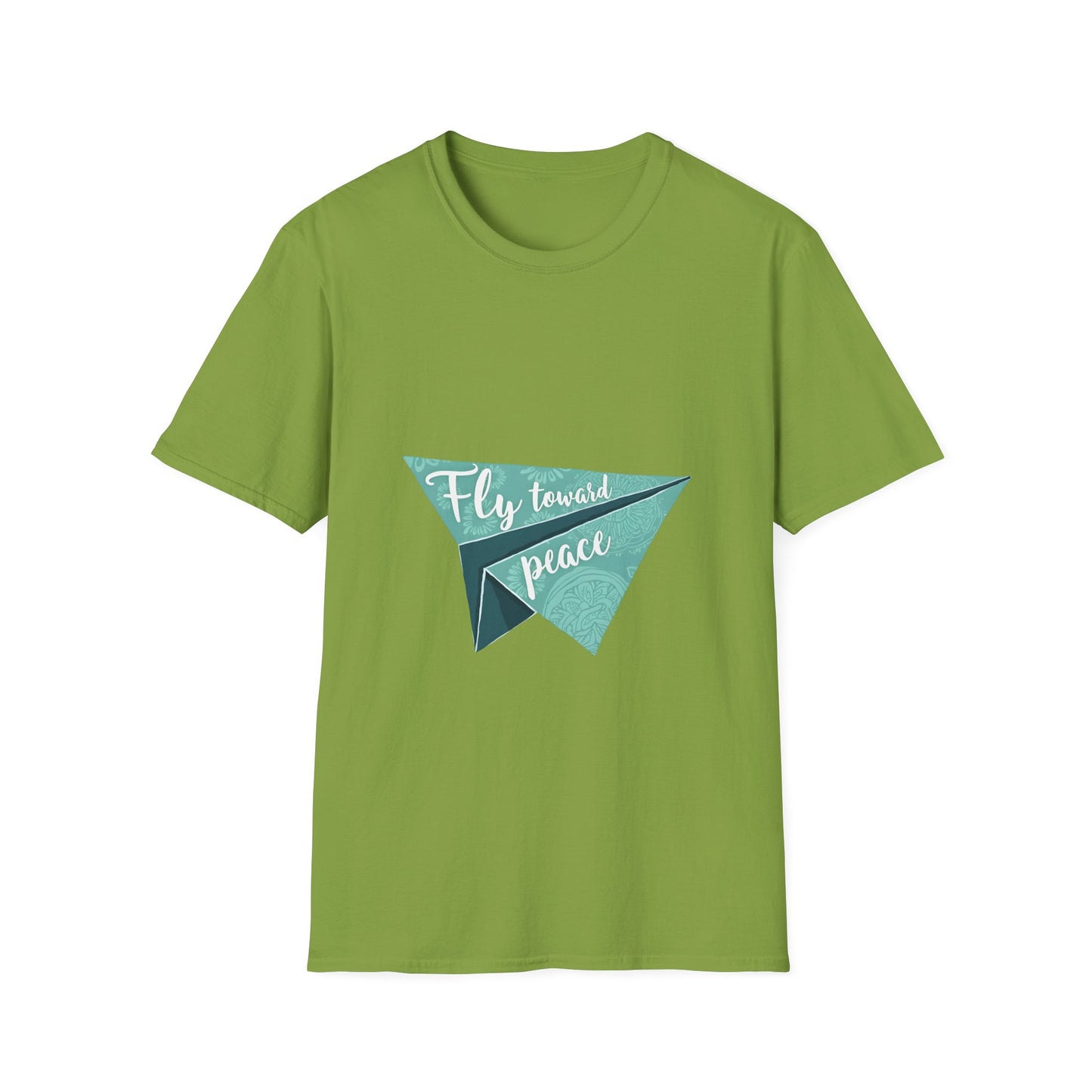 Peaceful Paper Airplane T-Shirt, Inspirational Tee, Unisex Shirt, Gift for Dreamers, Casual Wear, Encouragement Apparel