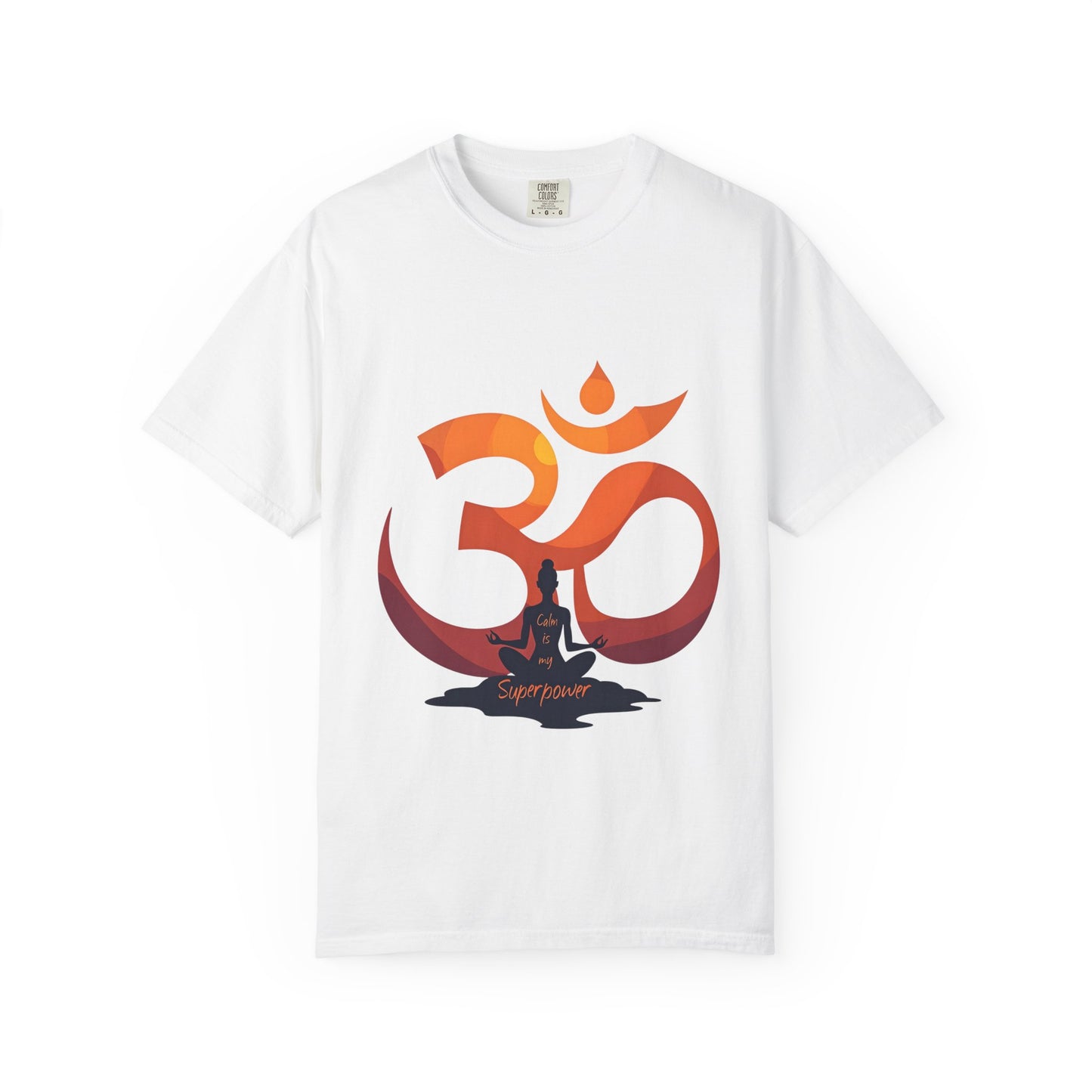 Om Symbol Unisex Garment-Dyed T-shirt, Yoga Shirt, Meditation Apparel, Spiritual Gift, Comfortable Casual Wear