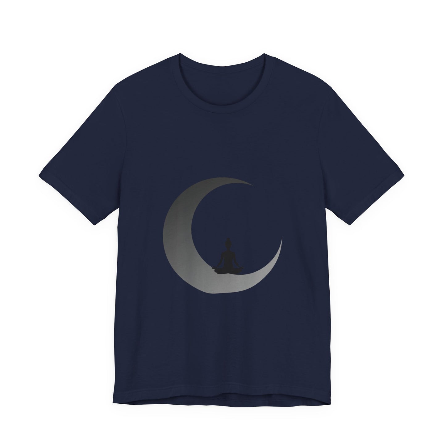 Meditation Moon Unisex Tee, Relaxation Shirt, Yoga Top, Mindfulness Wear, Spiritual Apparel, Gift for Meditation Lovers